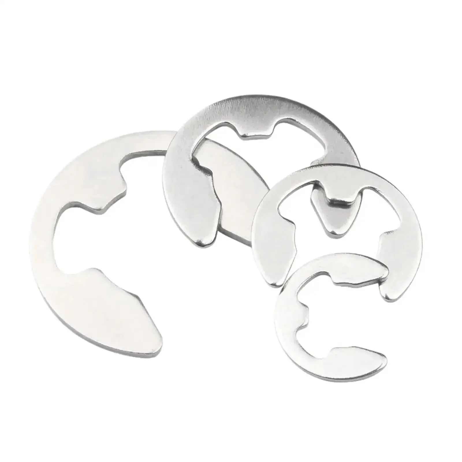 E Clip Retaining Ring Kit 100 Pcs 304 Stainless Steel External E Clips Assortment Set M1.2 To M15 Metric Circlips E Rings For Mechanical Assemblies Easy Install With Tapered Design High Strength - Image 4