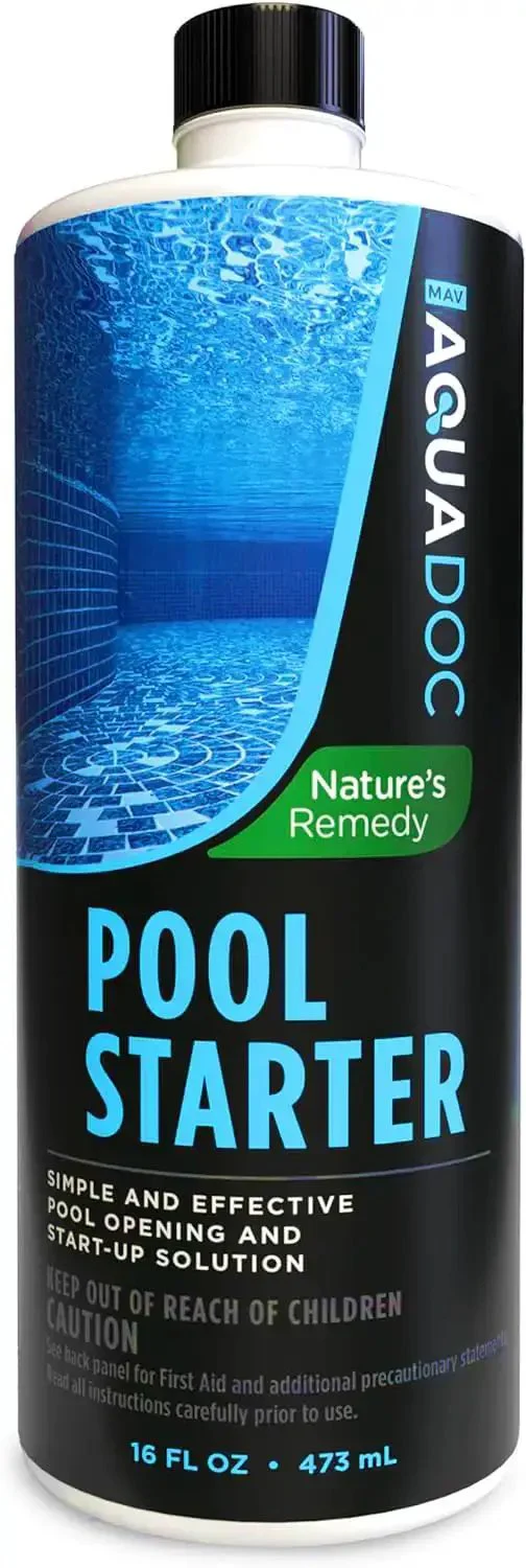 Easy Breezy Pool Opening Kit With 16oz Enzyme Opener For Up To 15,000 Gallons, Works For Above Ground And Inground Pools, Fast Start Starter Set, No Fuss Made In USA Pool Chemicals