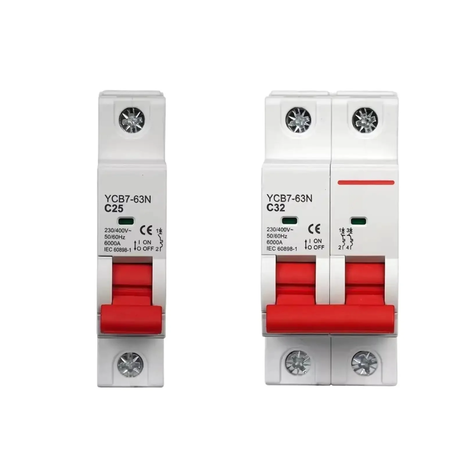 Easy Install C Curve 230/400V AC Miniature Circuit Breaker For DIN Rail Mounting, 1P To 4P, 6A To 63A, 50/60Hz, Provides Overload And Short Circuit Protection For Home Distribution Panels And Control Boxes