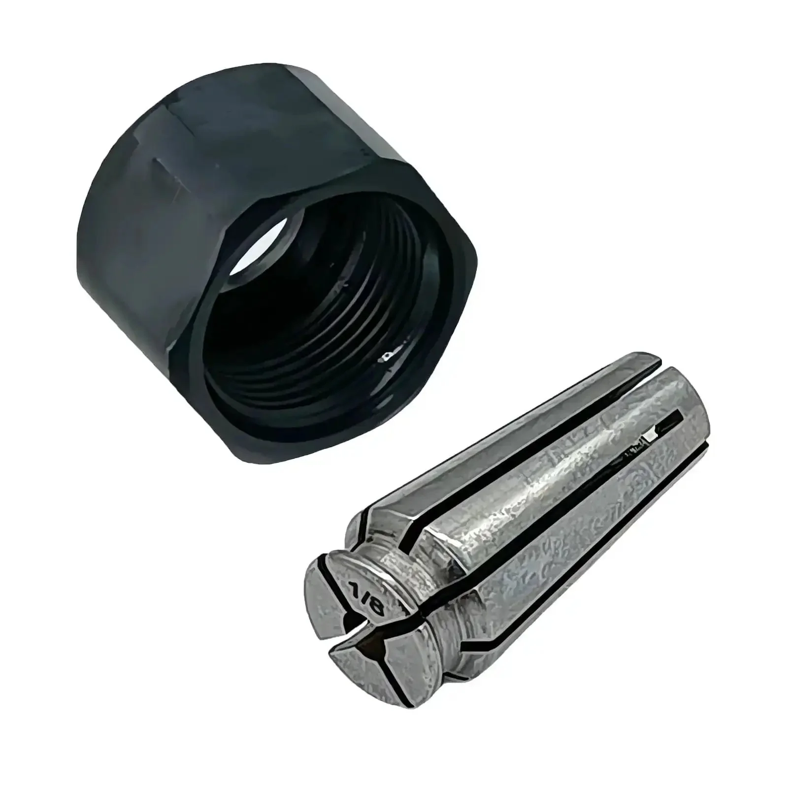 Easy Swap One Eighth Inch Self-Releasing Collet Chuck And Locking Nut Assembly For Routers Replaces 48-66-2486, 2485-20, 2486-20, 14-46-0167, 48-68-0031, 48-66-0975, 48-66-0974, 48-66-0985 - Image 3