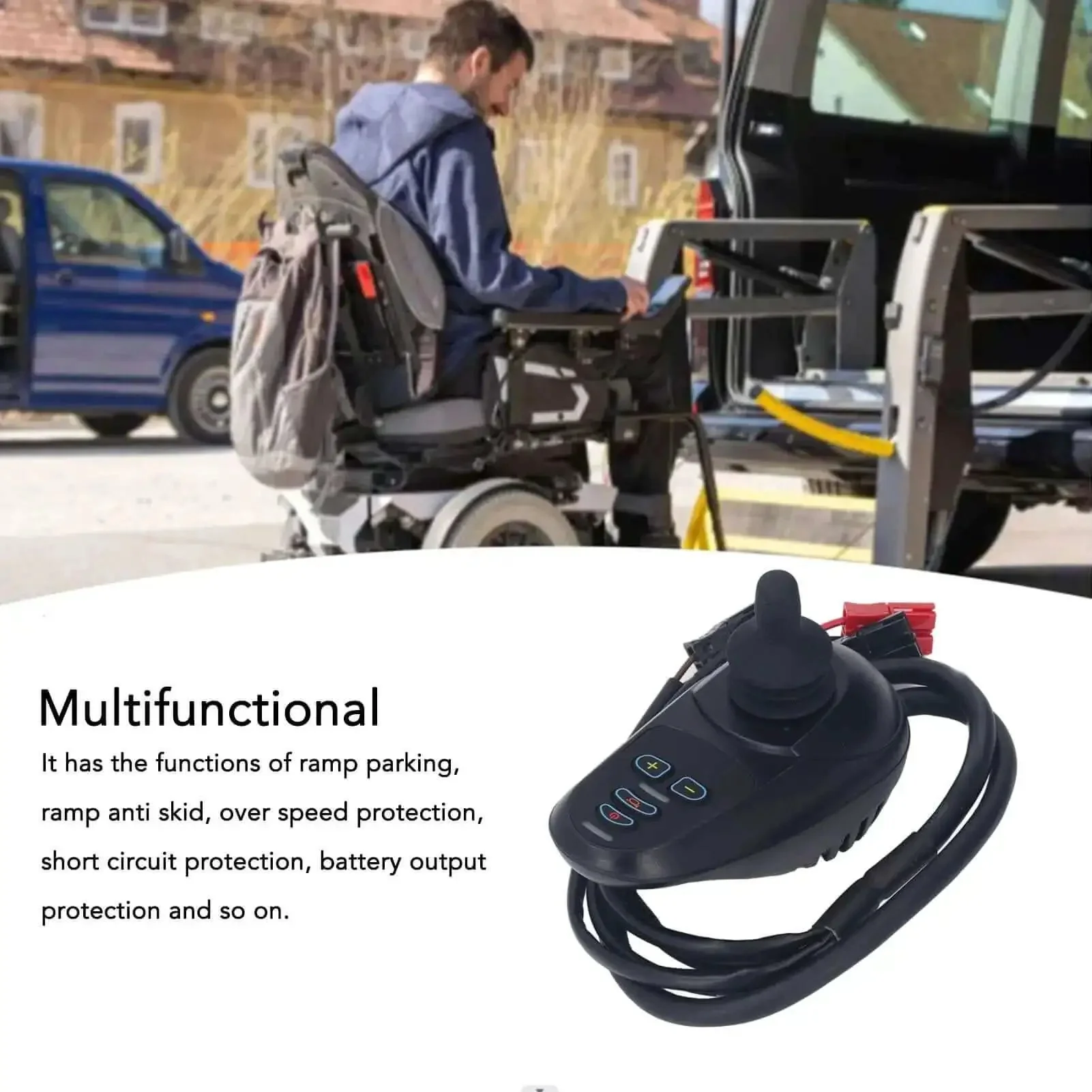 Easy To Use Electric Wheelchair Joystick Controller With Brake Function DC24V 45A Brushed Motor Separate Type For Super Smooth Acceleration And Safe Stopping High Sensitivity Handheld Controller For Electric Wheelchairs - Image 7