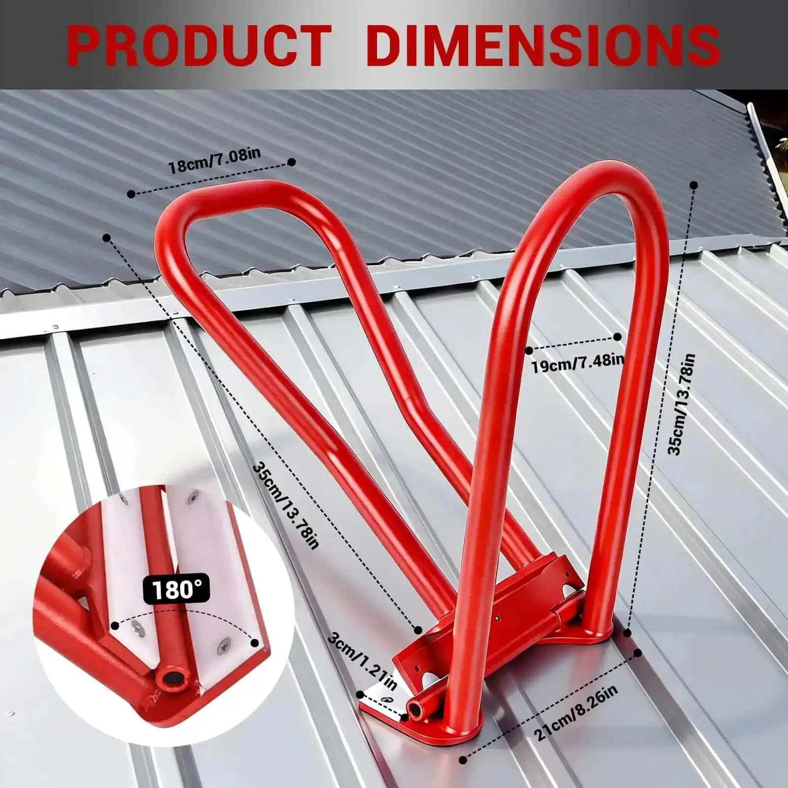Eaves Seam Bender for Roofer Pros and Metal Fab Pros, PVC Insert Drip Edge Folding Tool for Standing Seam Roofing, 90 to 180 Degree Final Fold, High Strength Red Eaves Locker for Fascia, Flashing, Dormers and Sheet Metal - Image 7