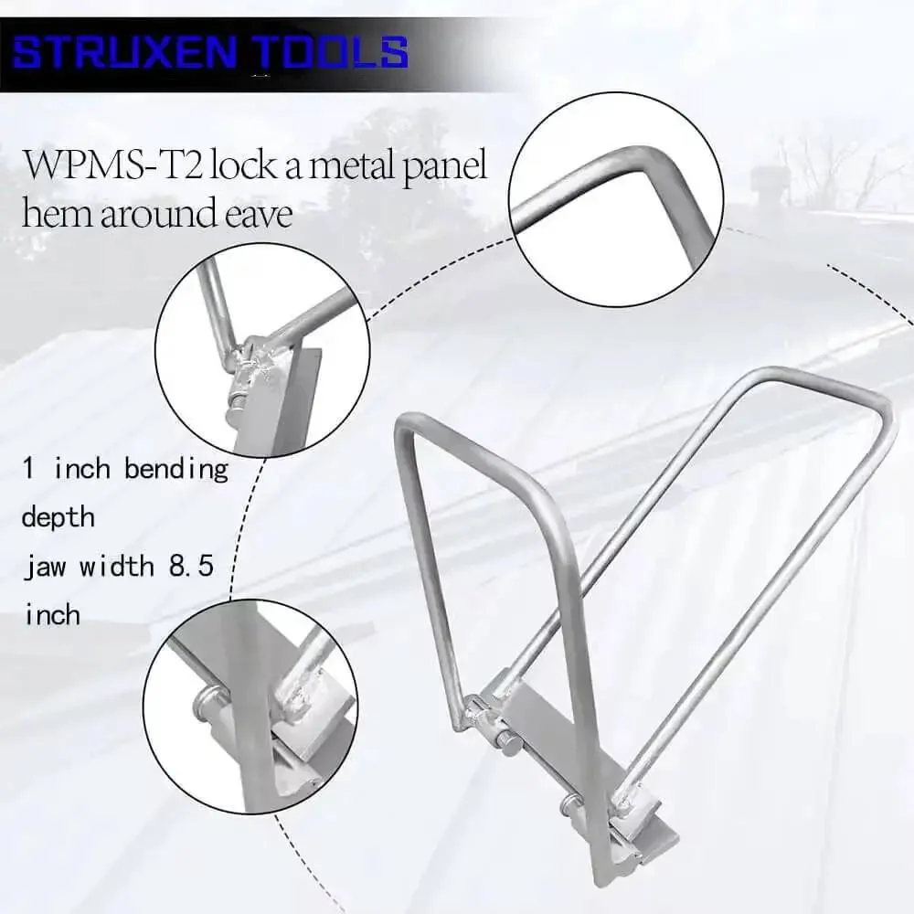 Eaves Seam Locker WPMS-T5 Economical Alternative to HTSL25E2 Metal Roofing Drip Edge Folding and Hemming Tool for Roofers Lightweight and Easy Hemming for Clean Panel Edges - Image 6