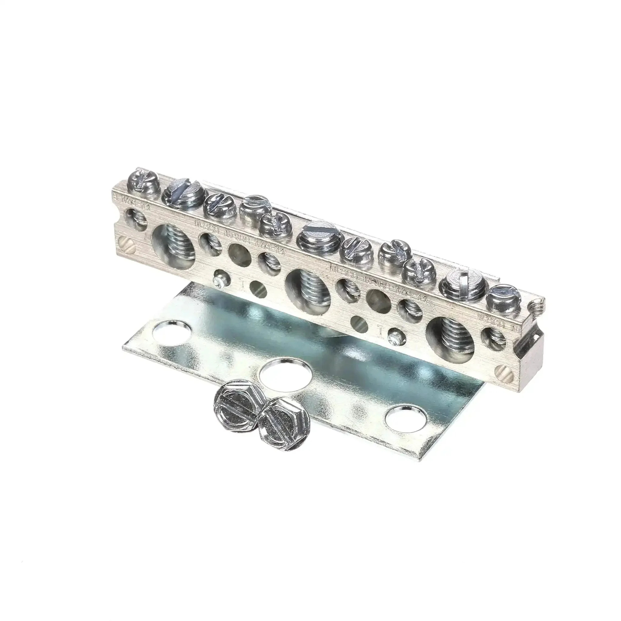 ECLX071M Ground Bar Kit With 11 Terminal Positions For Murray Load Centers 12 Inch Spaces Or Larger, Accepts No 14 Through 6 Cu/Al Small Openings And No 14 Through 1/0 Cu/Al Large Openings, Heavy Duty Electrical Panel Grounding Bar