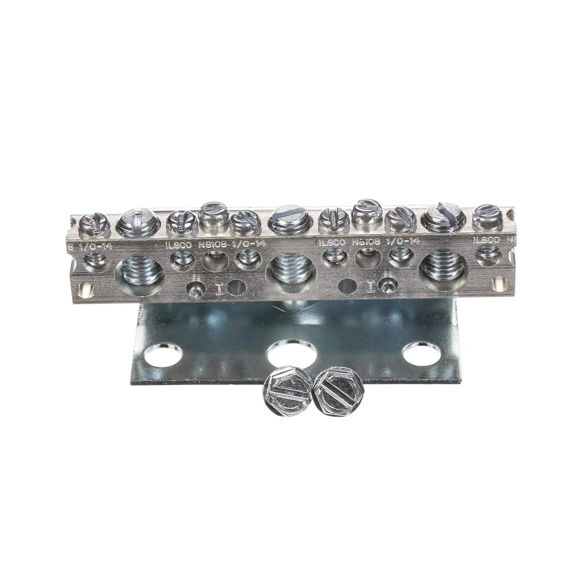 ECLX071M Ground Bar Kit With 11 Terminal Positions For Murray Load Centers 12 Inch Spaces Or Larger, Accepts No 14 Through 6 Cu/Al Small Openings And No 14 Through 1/0 Cu/Al Large Openings, Heavy Duty Electrical Panel Grounding Bar - Image 4