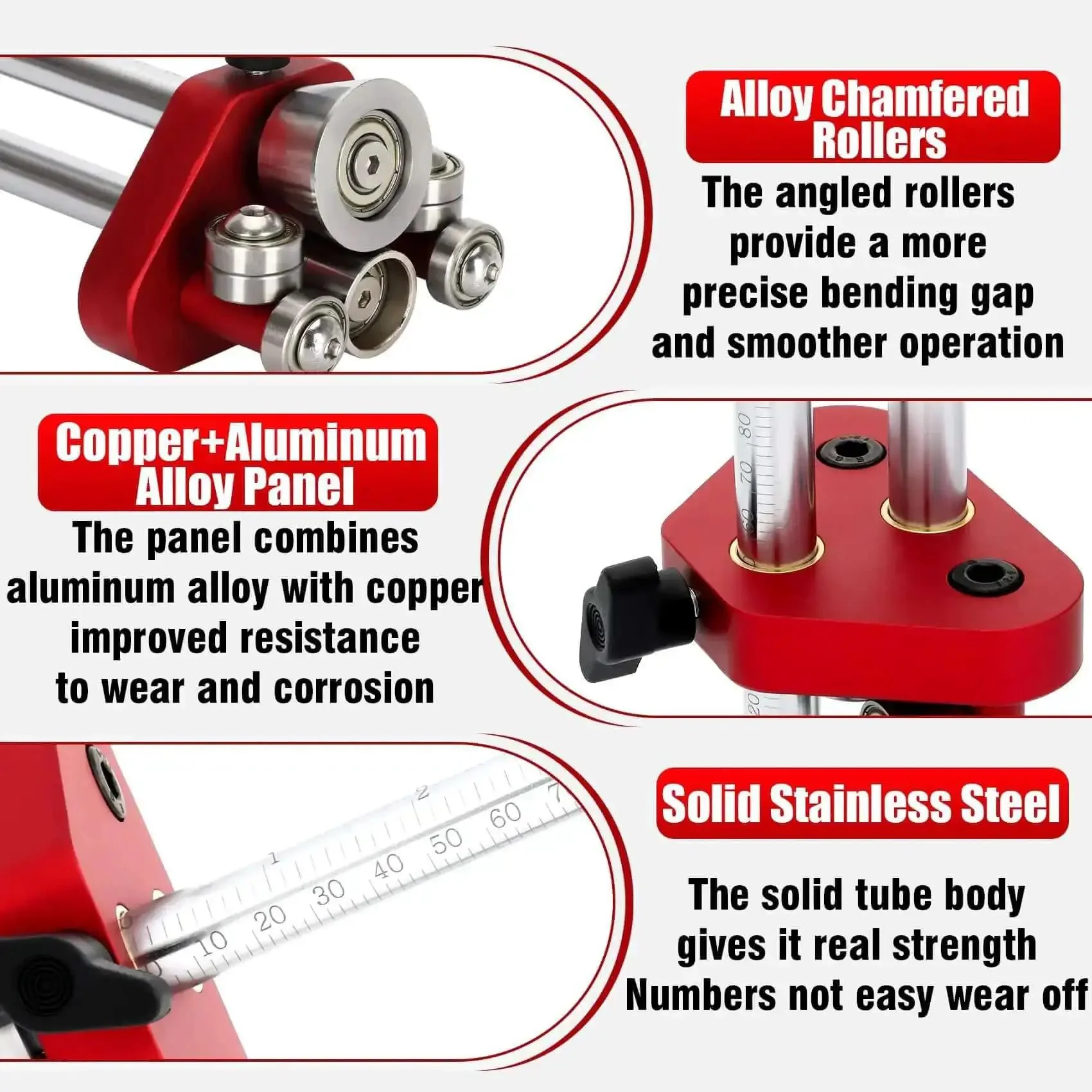 Edge Roller For Sheet Metal Bending With 0 To 100 Degree Range, Lightweight And Easy To Operate, Quick Setup Metal Roofing Tool, Durable All Metal Construction, Stainless Steel Rollers, 5 Inch Wide Panels - Image 3