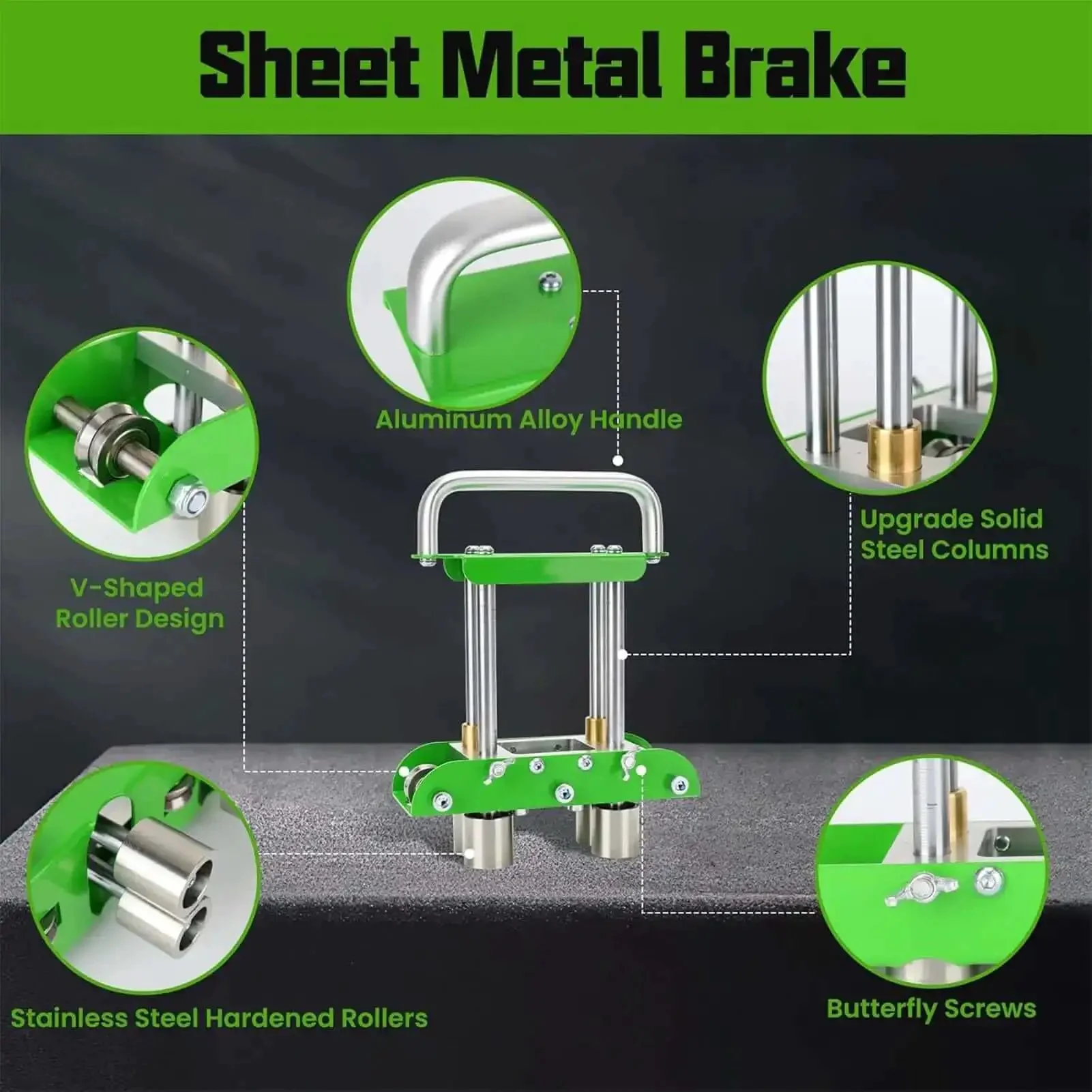 Edge Roller Metal Roofing Bending Tool For Steel Aluminum Copper Panels 0 To 90 Degree Bender With 8 Inch Shears Heavy Duty Pro Grade DIY Friendly Roofing Tool For Pros - Image 5