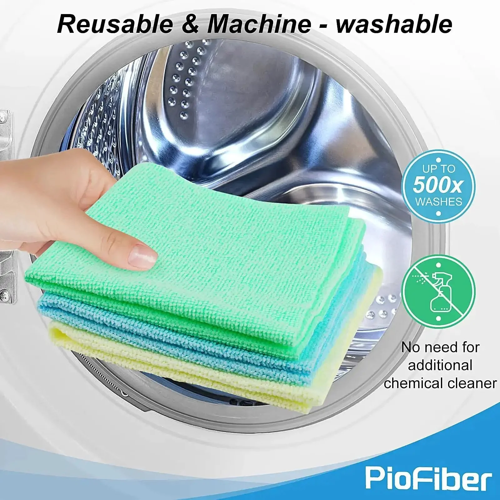Edgeless Microfiber Towels 20 Pack For Car Detailing And Home Cleaning 12 By 12 Inch No Fuss Reusable Lint Free Streak Free Glass And Stainless Steel Kitchen And Garage Rags - Image 2
