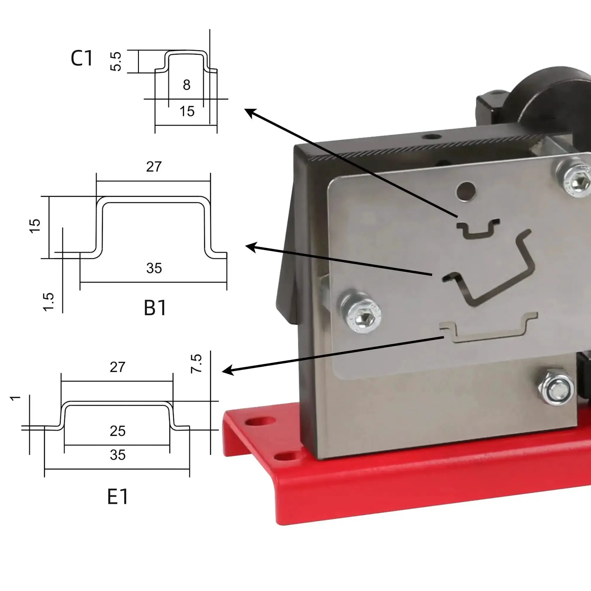 Effortless 35mm DIN Rail Cutter With Built In Guide And Measuring Ruler For Clean, Precise Cuts Every Time No Hassle Operation With Minimal Force And No Deburring Perfect For Electrical Enclosures And Panel Mounts