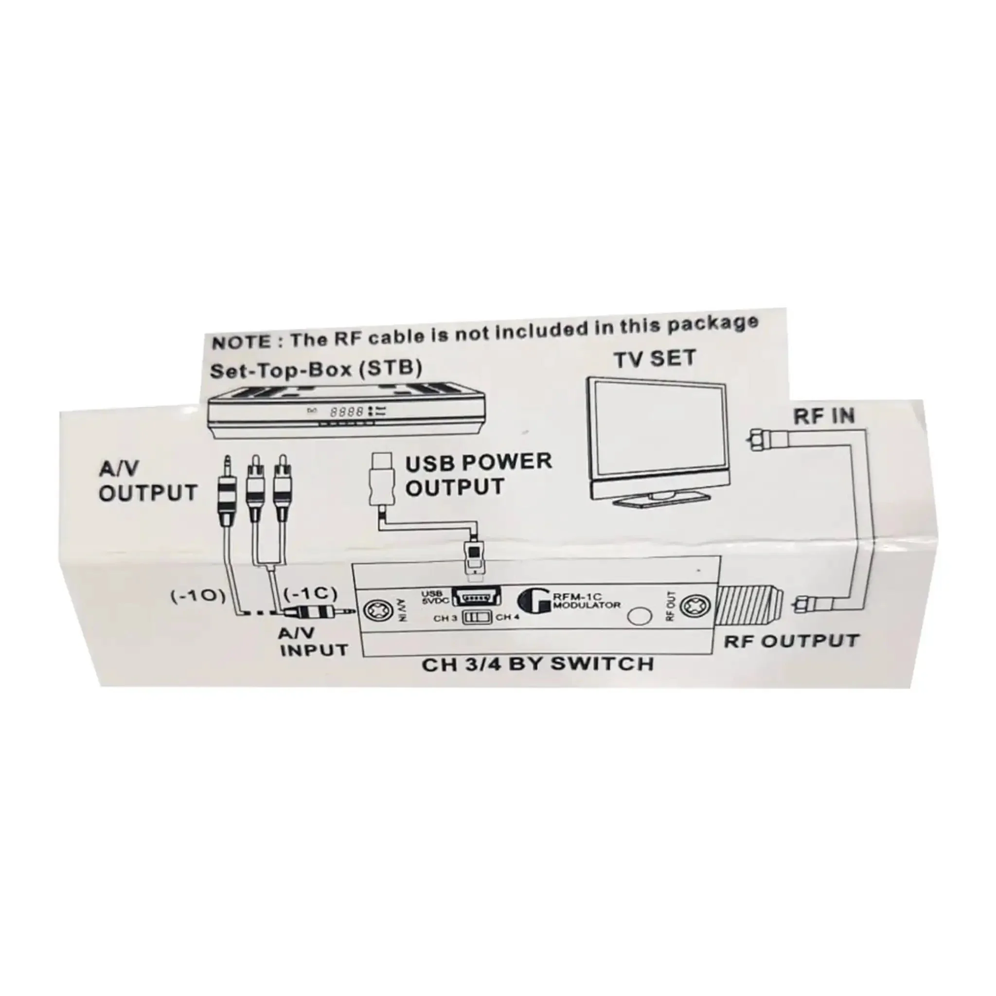 Effortless RF Modulator For AV Setup Grab And Go Style Channel Three Or Four Output With 75 Ohms Or 1K Ohms Switchable Lightweight Portable For Home Theater Or Pro Use - Image 4