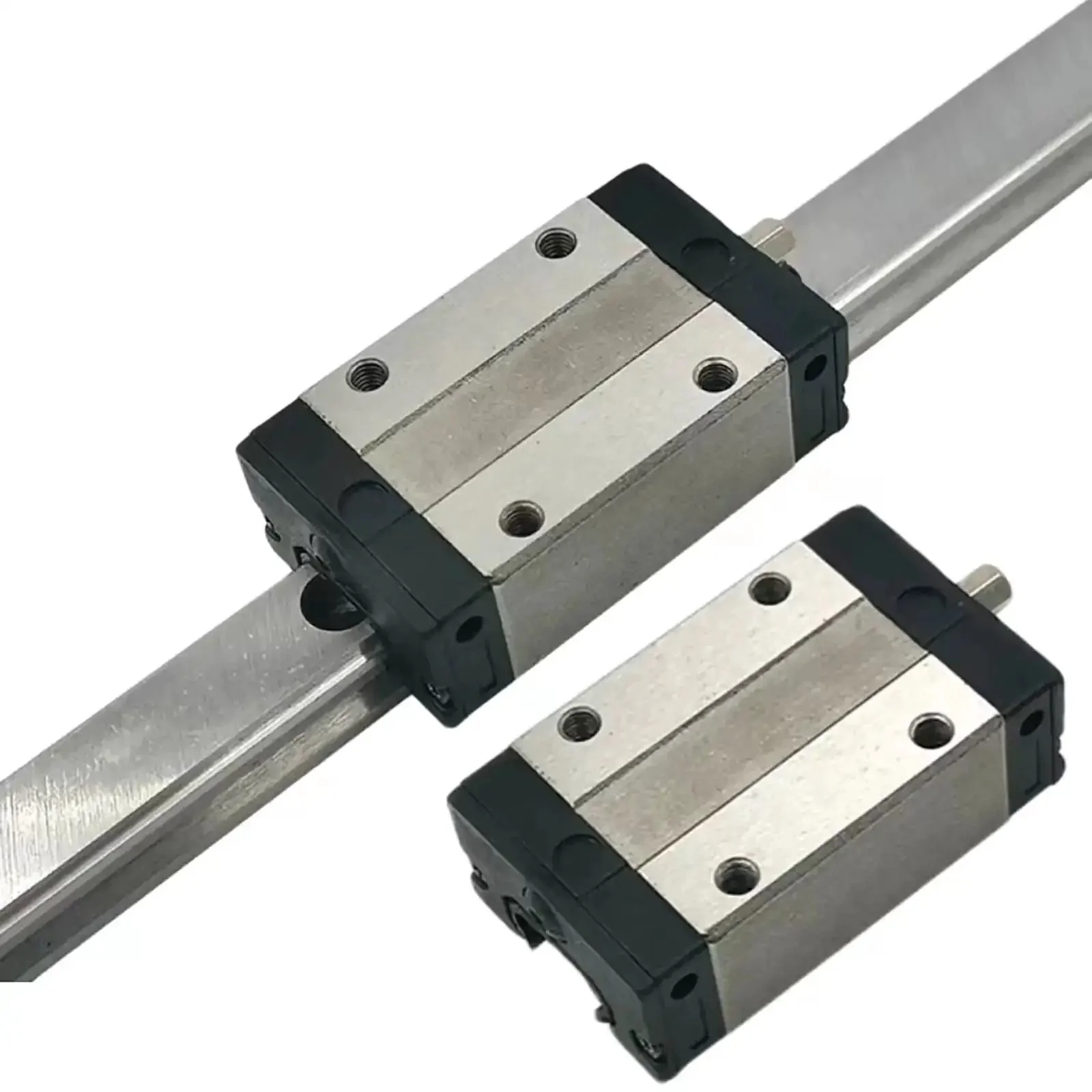 EGH15 CNC Linear Rail Kit 300mm Length 15mm Square Guide Rail With 2 EGH15 CA Carriage Blocks For DIY CNC Routers, Solid Steel Construction, Smooth High Precision Sliding