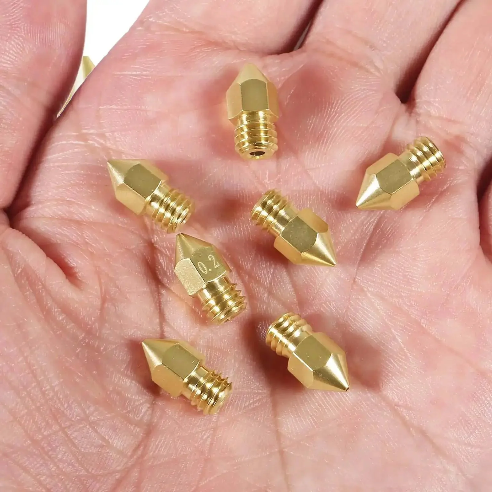 Eight 0.6mm MK8 Extruder Nozzles for 3D Printers, High Quality Replacement Nozzles, Compatible With Ender 3, Ender 3 Pro, Ender 3 V2, Ender 5, Ender 5 Pro, CR 10, 10S, MakerBot, Anet A8 - Image 3