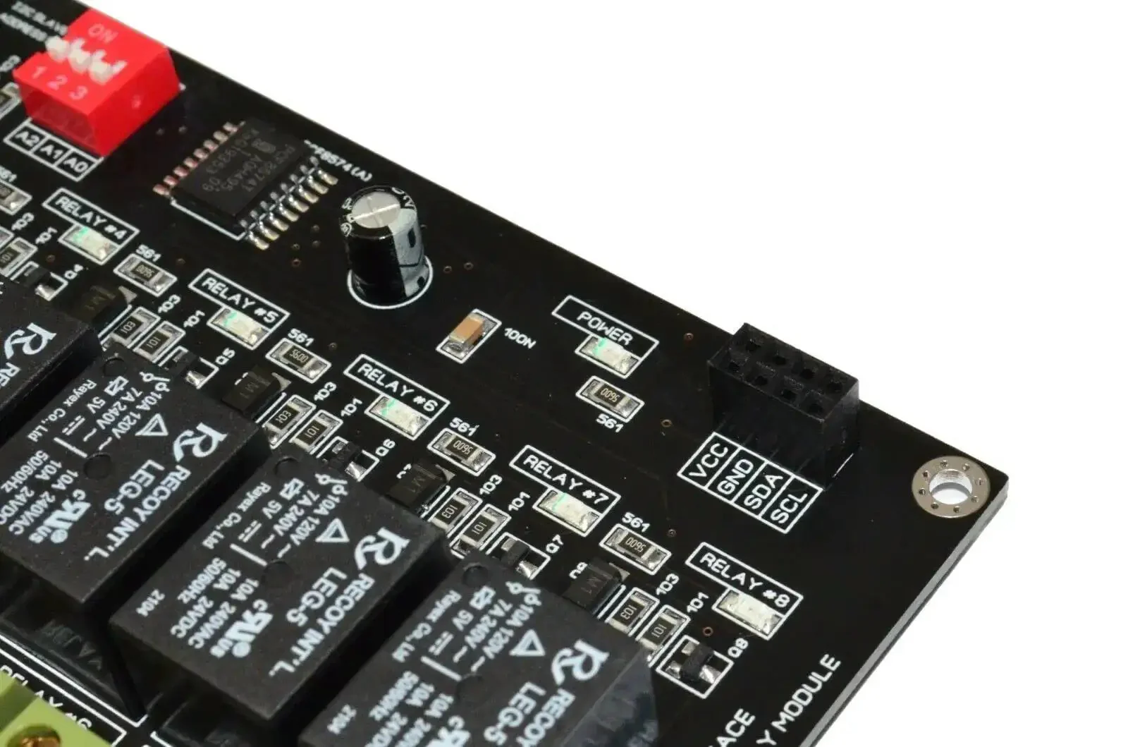 Eight Channel I2C Relay Module For Arduino Raspberry Pi ESP32 And Home Assistant With LED Indicators SPDT Contacts 10A Peak AC DC Voltage Control And IO Expander Built For Plug And Play Smart Home Projects - Image 6