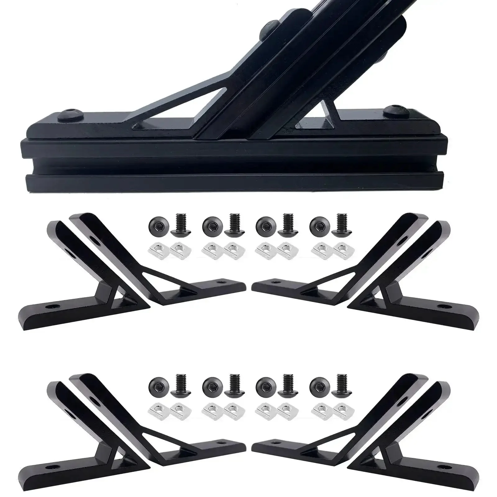 Eight Corner Bracket Set for 20 Series Aluminum Extrusion, Includes 45 Degree And 135 Degree Angles With Mounting Screws, T Nuts, And Hex Wrench, Perfect for DIY Builds, Rigs, and Enclosures