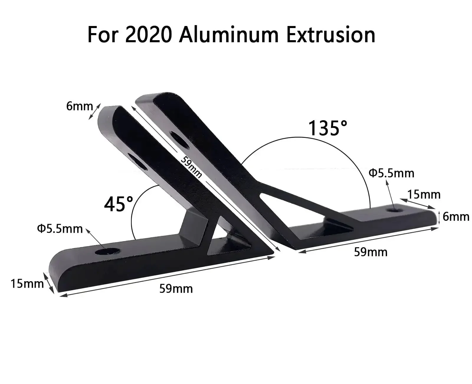 Eight Corner Bracket Set for 20 Series Aluminum Extrusion, Includes 45 Degree And 135 Degree Angles With Mounting Screws, T Nuts, And Hex Wrench, Perfect for DIY Builds, Rigs, and Enclosures - Image 8