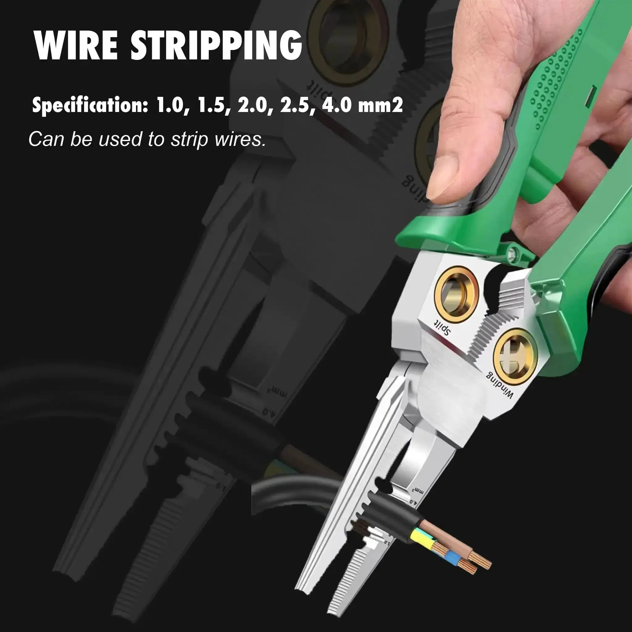 Eight In One Wire Stripper Tool With Non Contact Voltage Detector And Insulated Safety Handles For Electricians And DIYers A Pro Grade Heavy Duty Multi Function Pliers Set That Strips Cuts Crimps And More For Electrical Work - Image 3