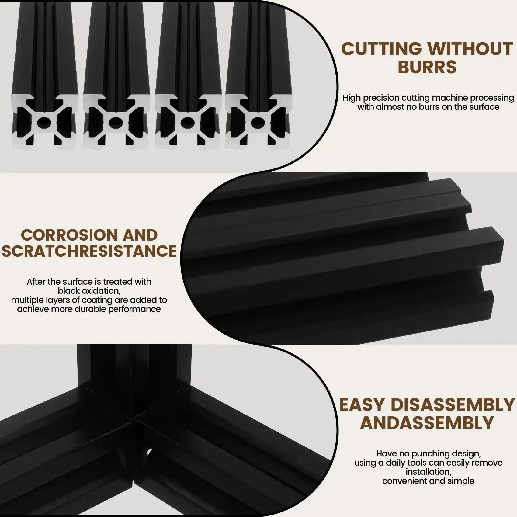 Eight Pack 100mm V Slot Aluminum Extrusion Profiles 2020 Series European Standard Anodized Linear Rail For 3D Printer Frames And DIY Projects For CNC Machines Robotics Builds And Maker Enthusiasts - Image 5