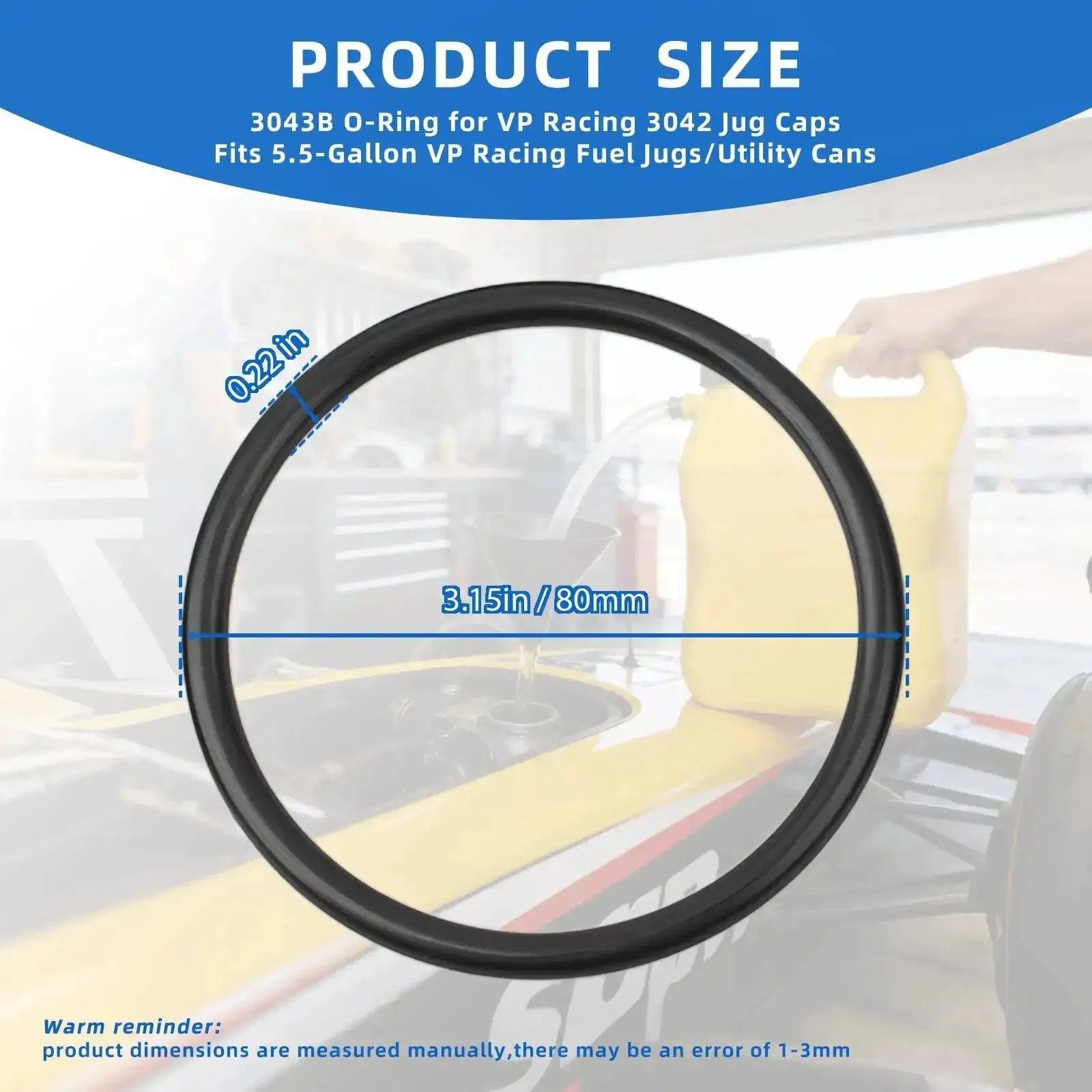 Eight Pack 3043B O Ring Kit For Fuel Jug Caps With Leak Proof Seal Compatible With 3042 Utility Jug Caps Durable Replacement O Rings For Quick Repairs And Reliable Long Lasting Sealing On Racing Fuel Jugs - Image 6