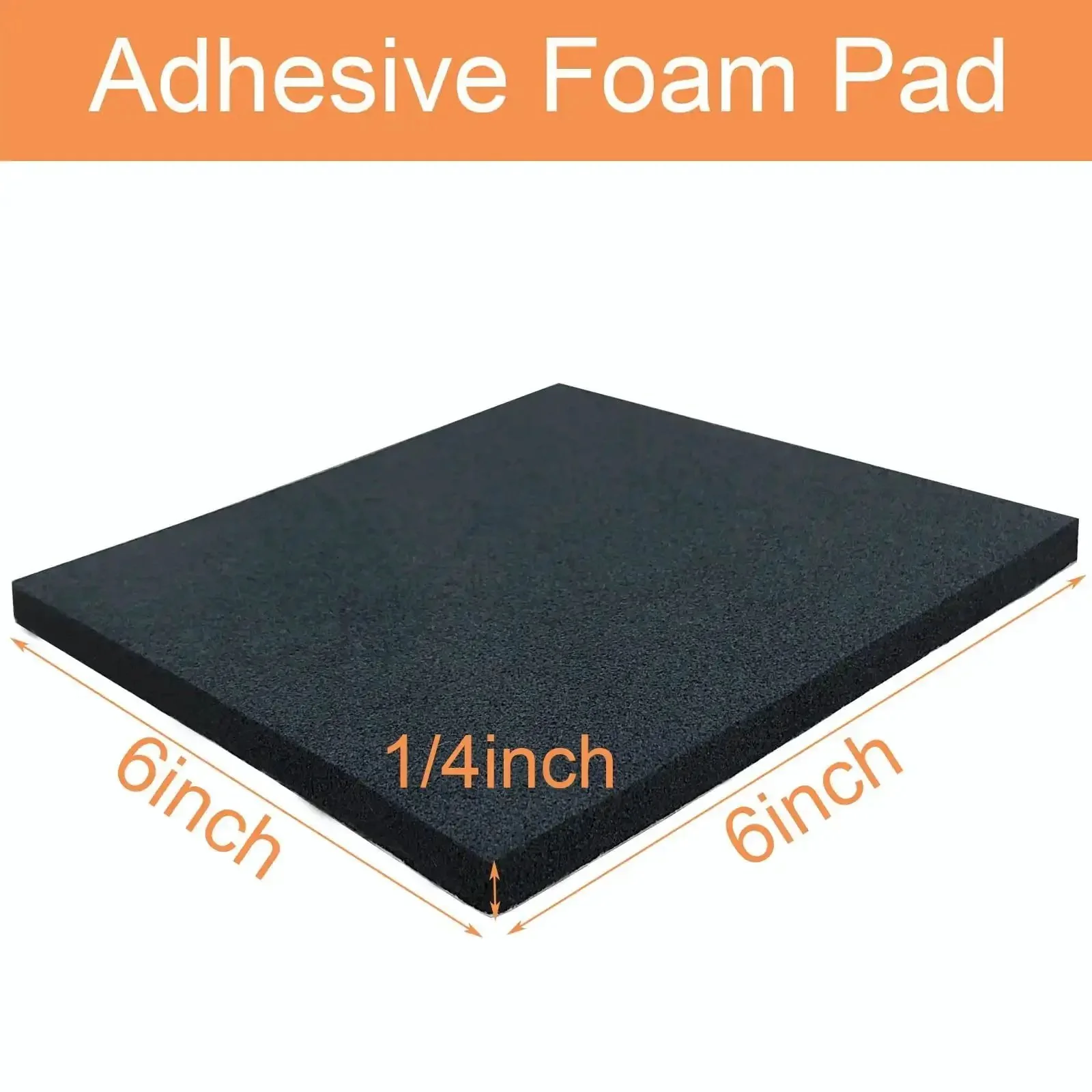 Eight Pack Six Inch Square Neoprene Foam Pads One Quarter Inch Thick Self Adhesive Anti Slip Anti Vibration Cushions For Furniture Cars Speakers And More Budget Friendly DIY Projects - Image 7
