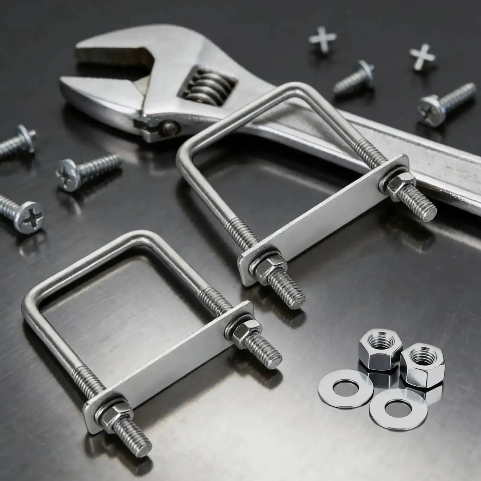 Eight Pack Square U Bolts With Washers And Nuts Two And A Half Inch Inner Width Hundred Millimeter Length 304 Stainless Steel Replacement Parts For Cars Trailers Ski Boats And Sailboats - Image 5