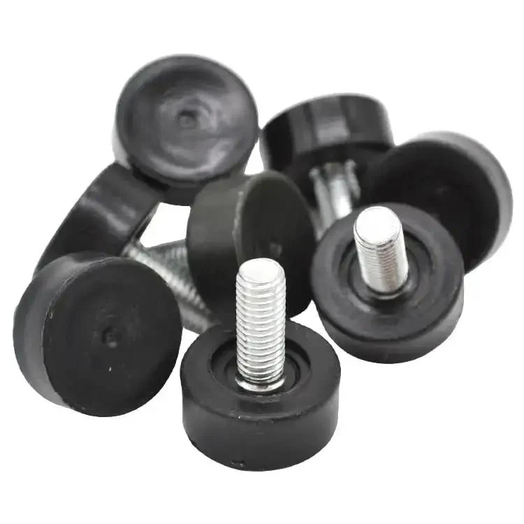 Eight Pack Three Eighths Inch Thread Leveling Feet Bolts For Furniture Adjustable Legs Chairs Stools Tables Cabinets Cupboards Desks Sofas Shelves Heavy Duty Zinc Plated Steel