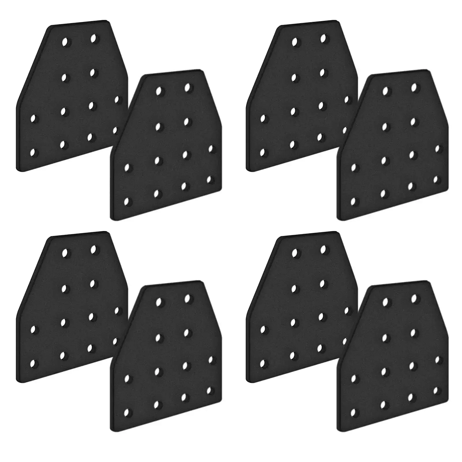 Eight Piece 2040 Corner Bracket T Shaped 12 Hole Connector For Aluminum Extrusion Hardware Black Kit With Nuts Screws And Wrench A Total Workhorse For DIY Setups Easy Install Modular Builds And 2040 Profiles - Image 3