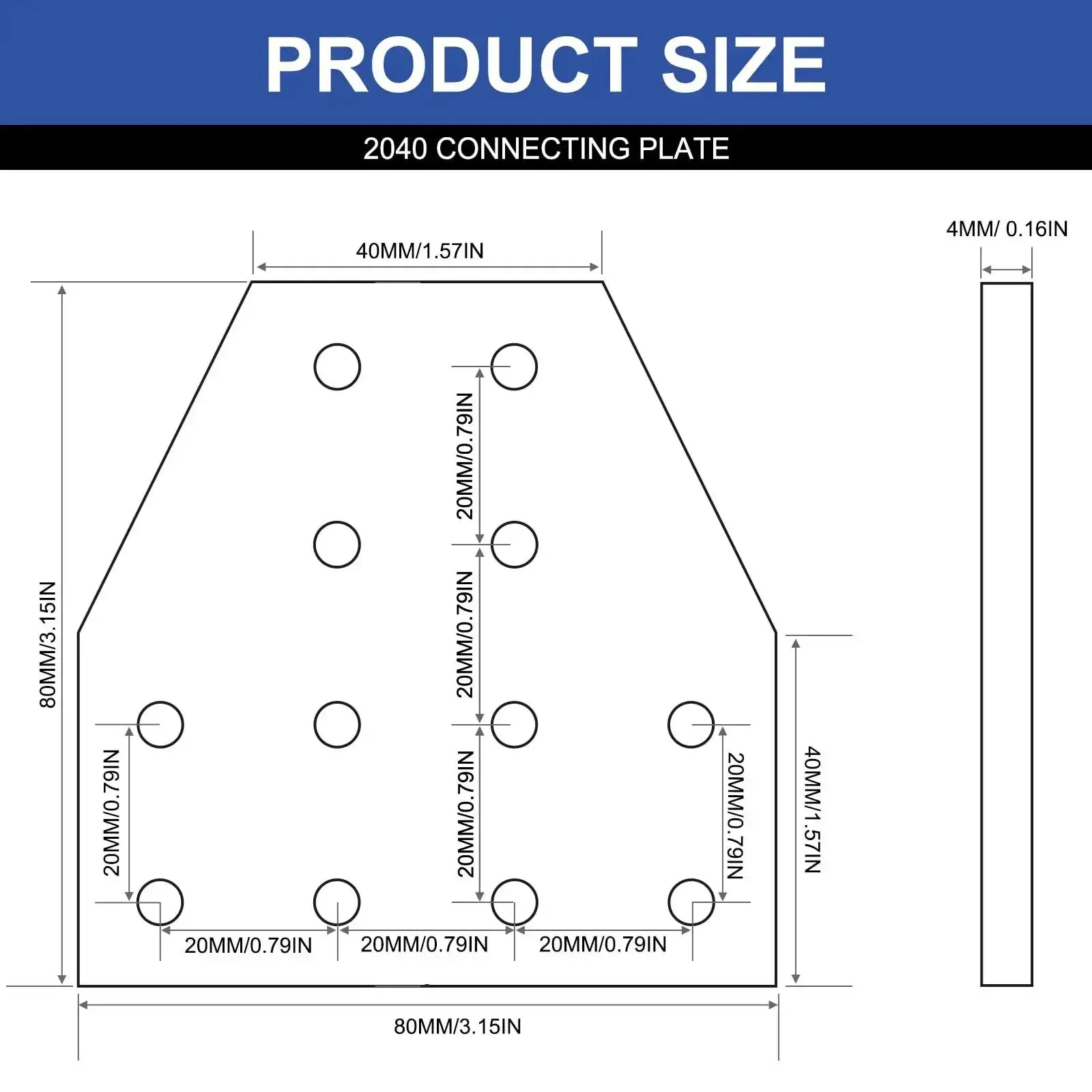 Eight Piece 2040 Corner Bracket T Shaped 12 Hole Connector For Aluminum Extrusion Hardware Black Kit With Nuts Screws And Wrench A Total Workhorse For DIY Setups Easy Install Modular Builds And 2040 Profiles - Image 6