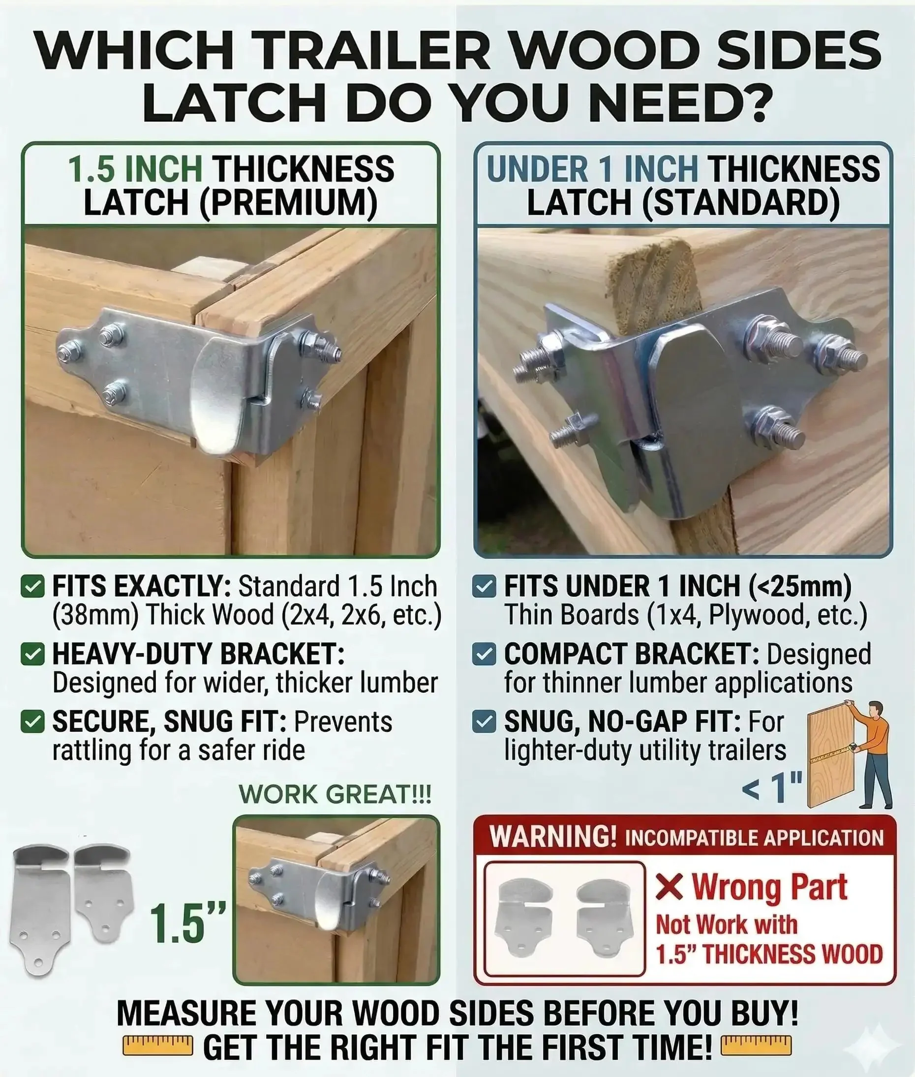 Eight Piece Trailer Corner Connector Bracket Set For Wood Panel Sides And Gates Heavy Duty Zinc Coated Steel 4 Left And 4 Right To Fit Four Corners Easy Install For Stake Bed Panels And Gate Latches Rust Resistant Hardware - Image 7