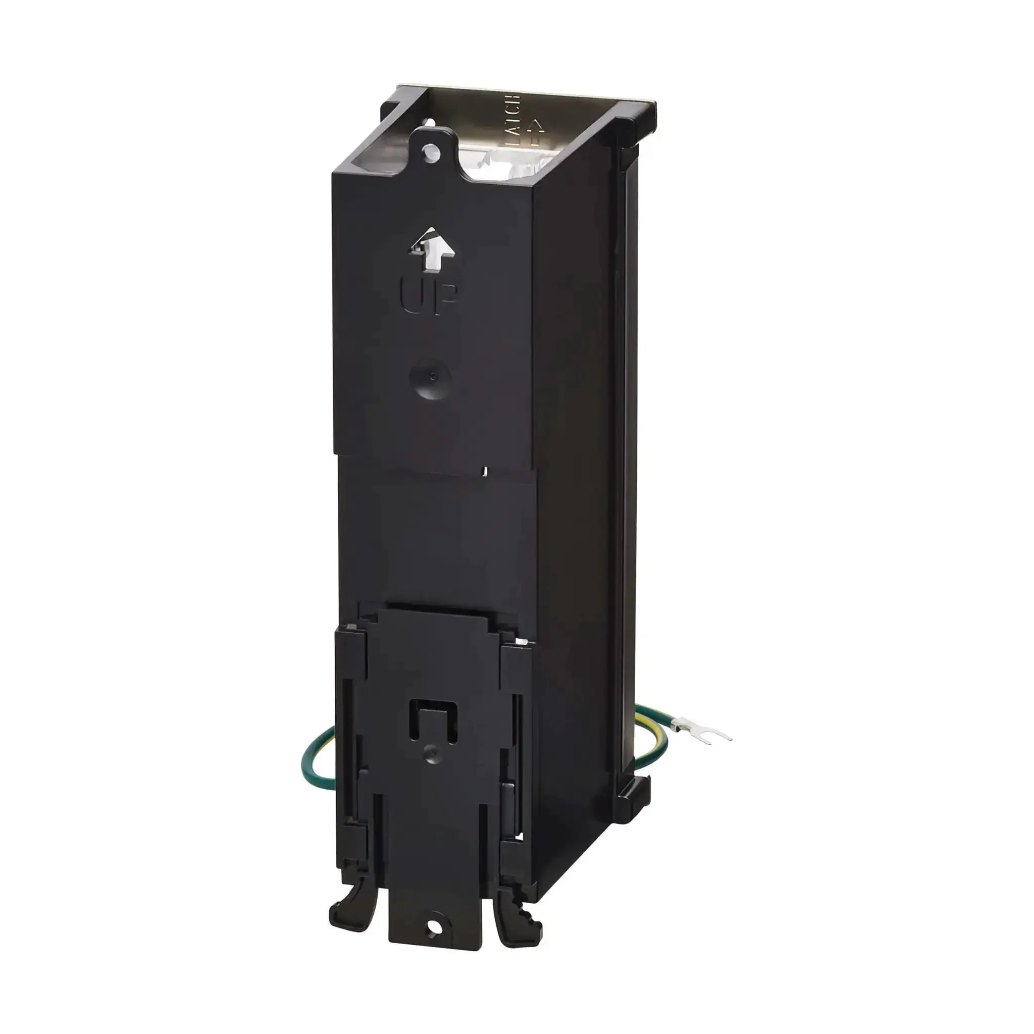 Eight Port DIN Rail Keystone Jack Mounting Module With Grounding And Snap In Clip Attaches To Thirty Five Millimeter DIN Rail TAA Compliant No Tools Required Eight Blank Keystone Cutouts For Jacks And Couplers - Image 6