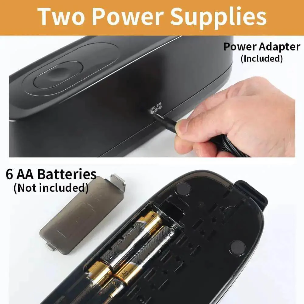 Electric 3 Hole Punch For Binders, 20 Sheet Capacity, 9/32 Inch Holes, Quick Start Button, No Fuss Puncher, Heavy Duty Paper Puncher, AC Or Battery Powered, Perfect For Office, School And Studio Work - Image 4