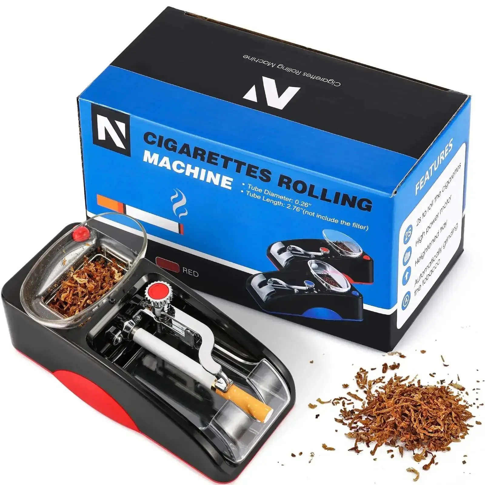 Electric Automatic Rolling Machine Mini Injector For DIY Roller Making Red Pocket Friendly Portable Easy To Use And Economical Gift For Buds And Smokers Lightweight Compact Design For Travel And Home Use With Quiet Operation And Durable Build