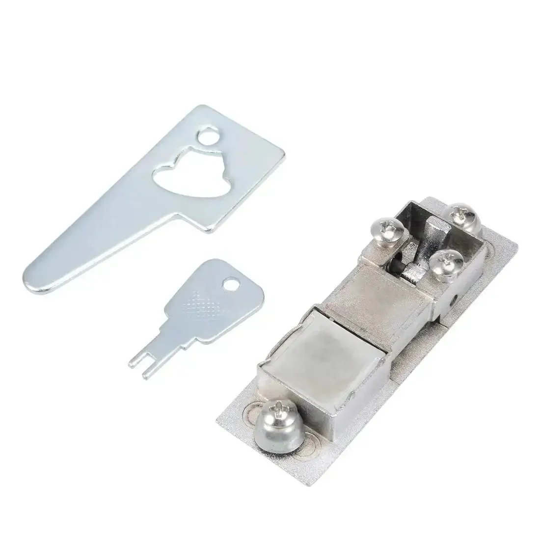 Electric Cabinet Door Cam Lock With Push Button No Hassle Fit 4mm Panel Thickness Zinc Alloy Chrome Plated Lock Pop Up Mechanism For Cabinets Cash Registers Coin Deposits Electronics MS603-1 - Image 2