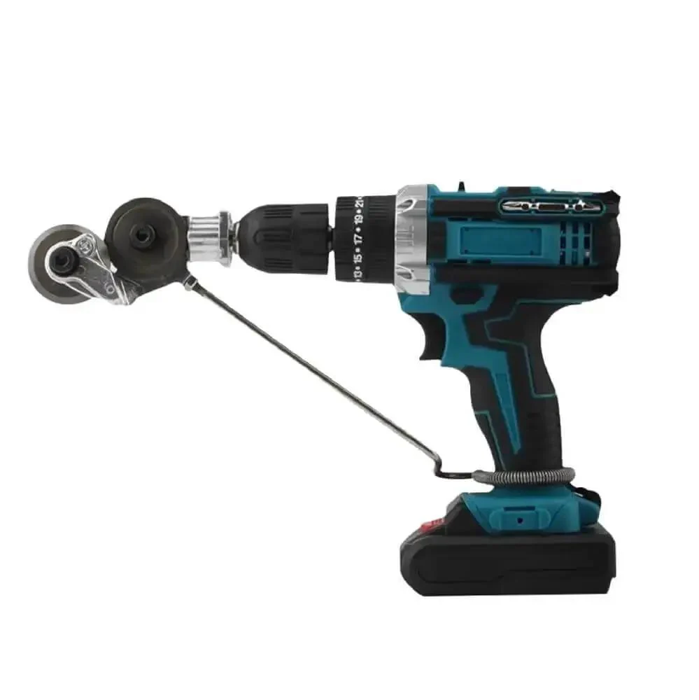 Electric Drill Metal Shear Conversion Tool Plate Cutter Attachment For Thin Sheet Metal Steel And Aluminum Universal 43mm Disc Cutter 7mm Plate Capacity Ideal For DIY Projects And Pro Metal Work - Image 2