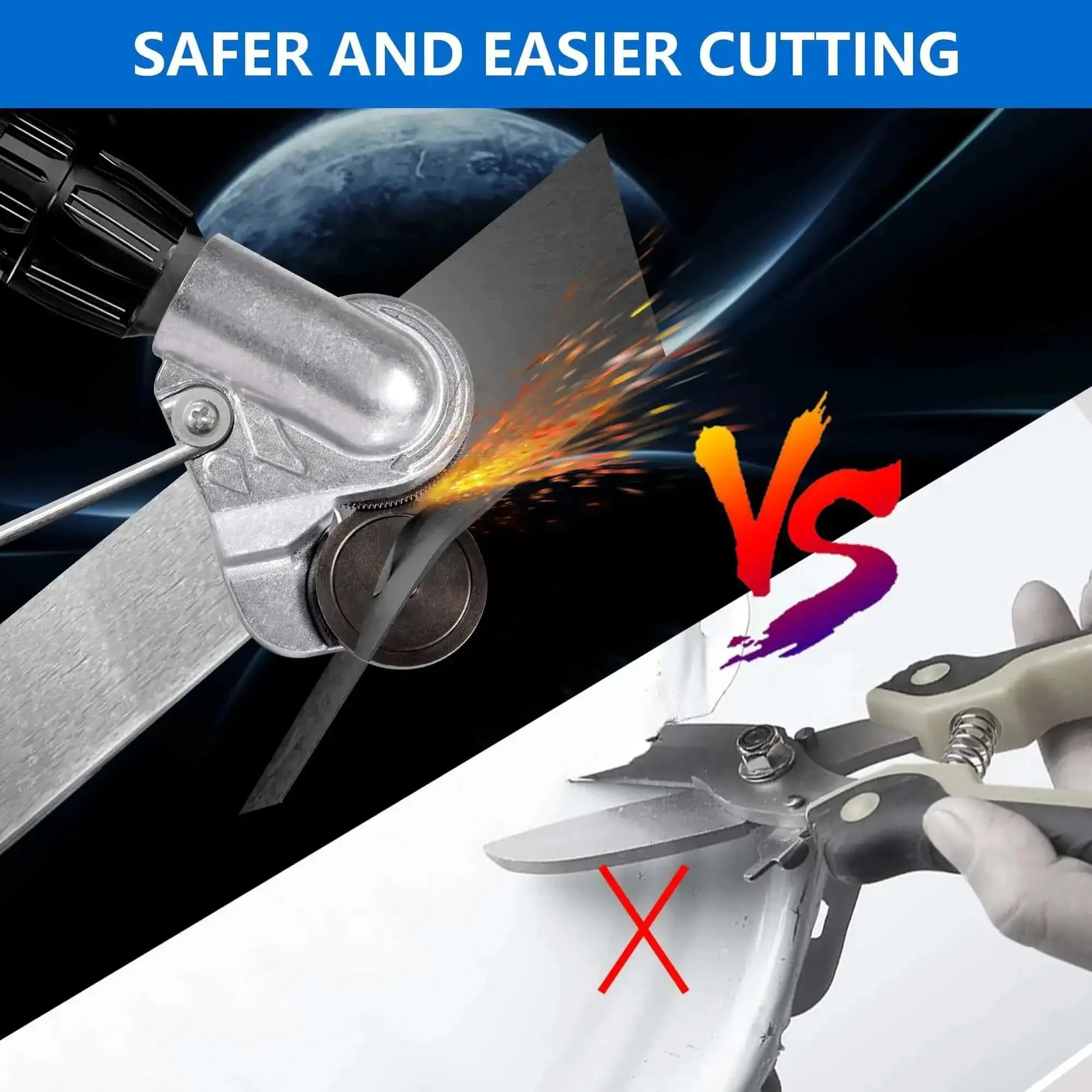 Electric Drill Plate Cutter Attachment For Metal Cutting Versatile Shears For Cutting Metal Trim Panels And Roofing High Precision And Efficiency Ideal For Diy Home Repairs And Professional Metalworking - Image 4