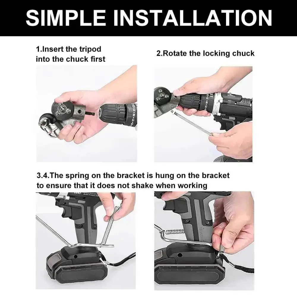 Electric Drill Plate Cutter Attachment For Sheet Metal Nibbling And Plate Cutting Pro Grade Heavy Duty Metal Nibbler Drill Tool For Cutting Iron Steel Copper Aluminum And Alloys - Image 4