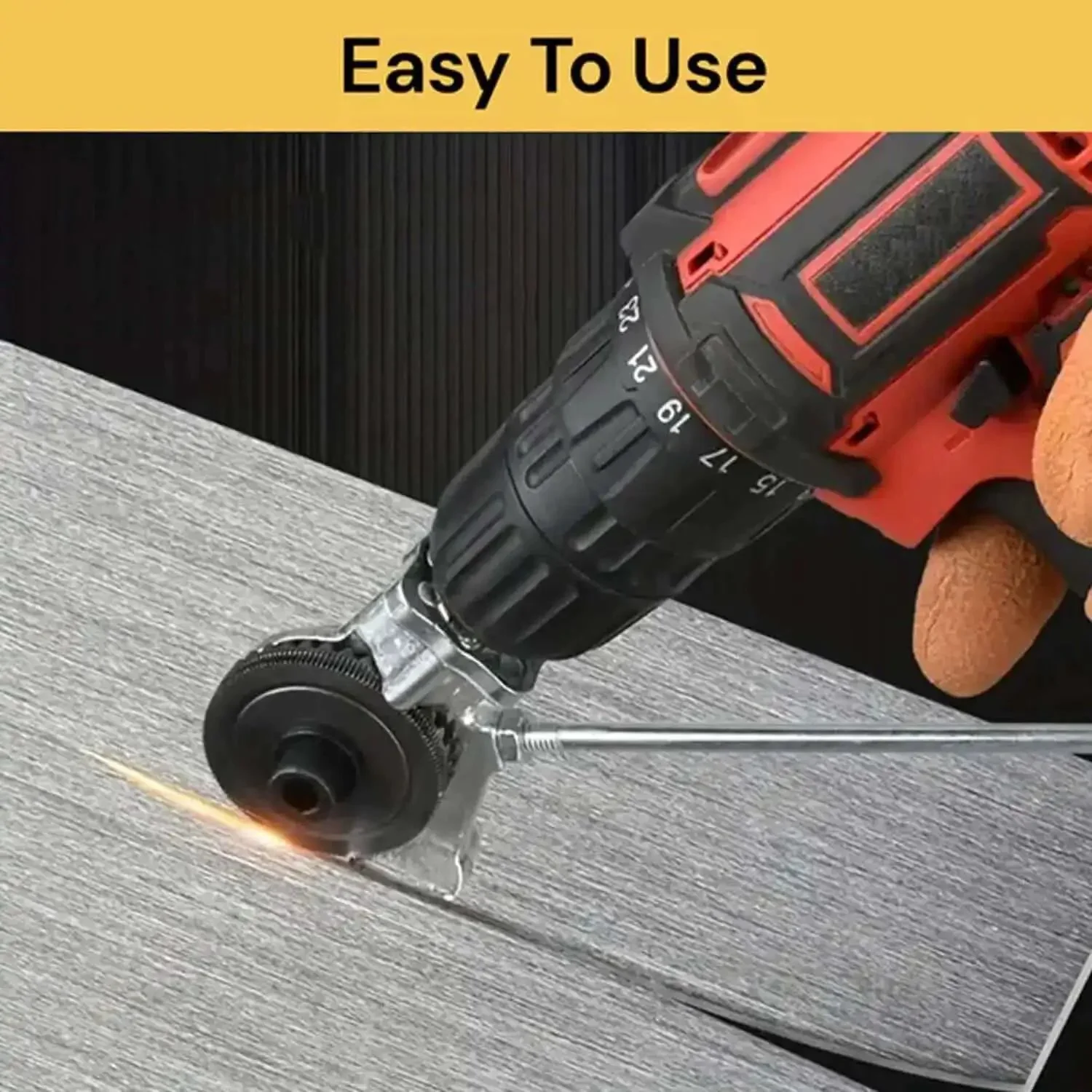 Electric Drill Plate Cutter Nibbler Attachment For Effortless DIY Friendly Cutting Of Iron Steel Copper Aluminum With Sharp Durable Construction And Precise Positioning Groove For Clean Smooth Metal Sheet Cuts - Image 6