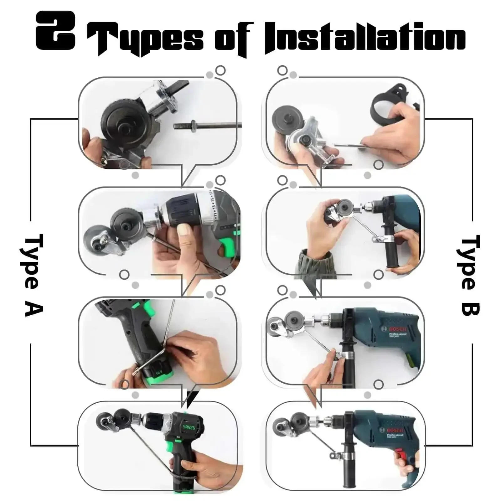 Electric Drill Plate Cutter Nibbler Attachment For Sheet Metal Heavy Duty Metal Cutter Tool Adapter For Steel And Aluminum Fast Clean Cuts Durable Alloy Construction Ideal For Home Shop Projects And Professional Repair Jobs - Image 3