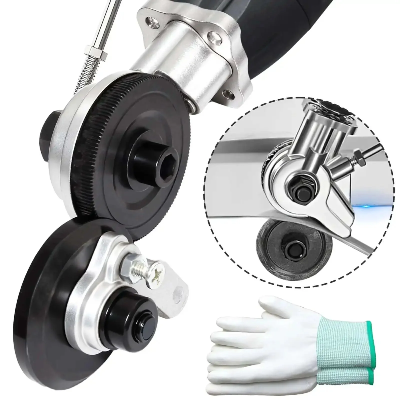 Electric Drill Plate Cutter Nibbler Attachment For Sheet Metal Heavy Duty Metal Cutter Tool Adapter For Steel And Aluminum Fast Clean Cuts Durable Alloy Construction Ideal For Home Shop Projects And Professional Repair Jobs - Image 7