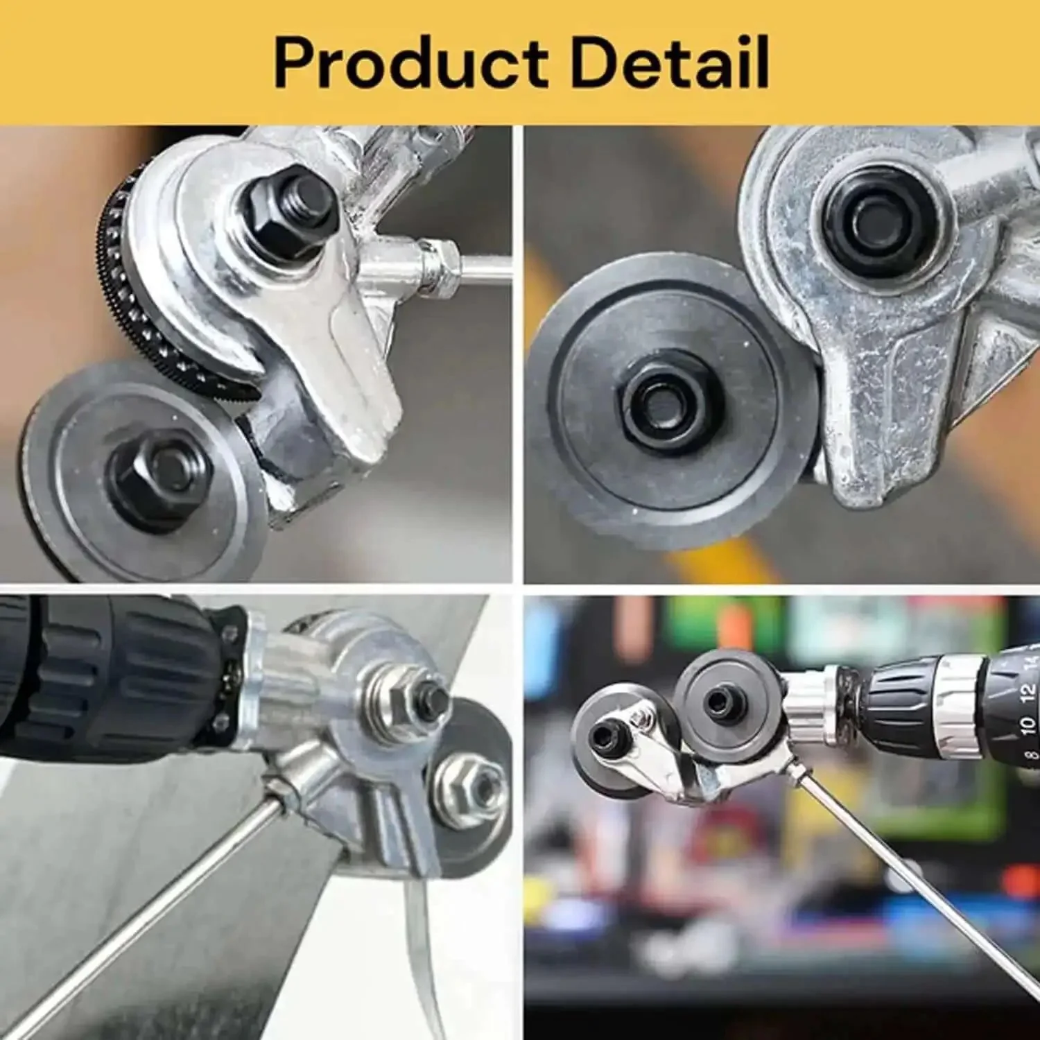 Electric Drill Plate Cutter Nibbler Attachment For Effortless DIY Friendly Cutting Of Iron Steel Copper Aluminum With Sharp Durable Construction And Precise Positioning Groove For Clean Smooth Metal Sheet Cuts - Image 9