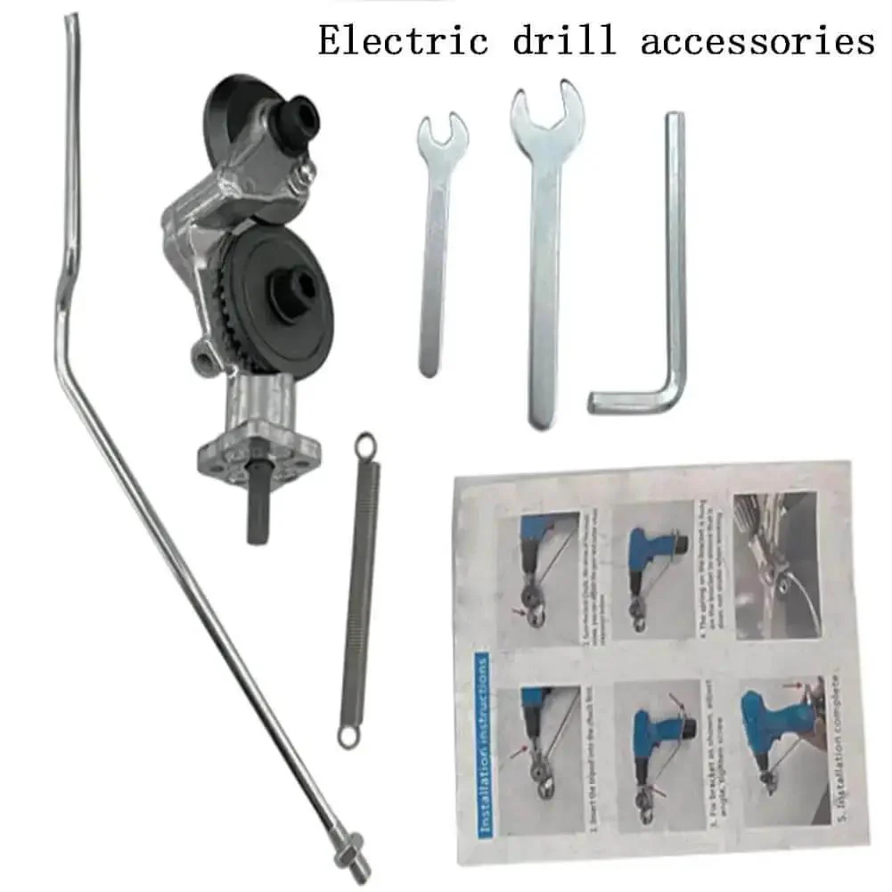 Electric Drill Plate Cutter Nibbler Attachment With Adapter For Sheet Metal Cutting Iron Steel Copper DIY Metalworking Tool Beefy High Hardness Carbon Steel Blade Delivers Sharp Fast Safe Cuts - Image 2