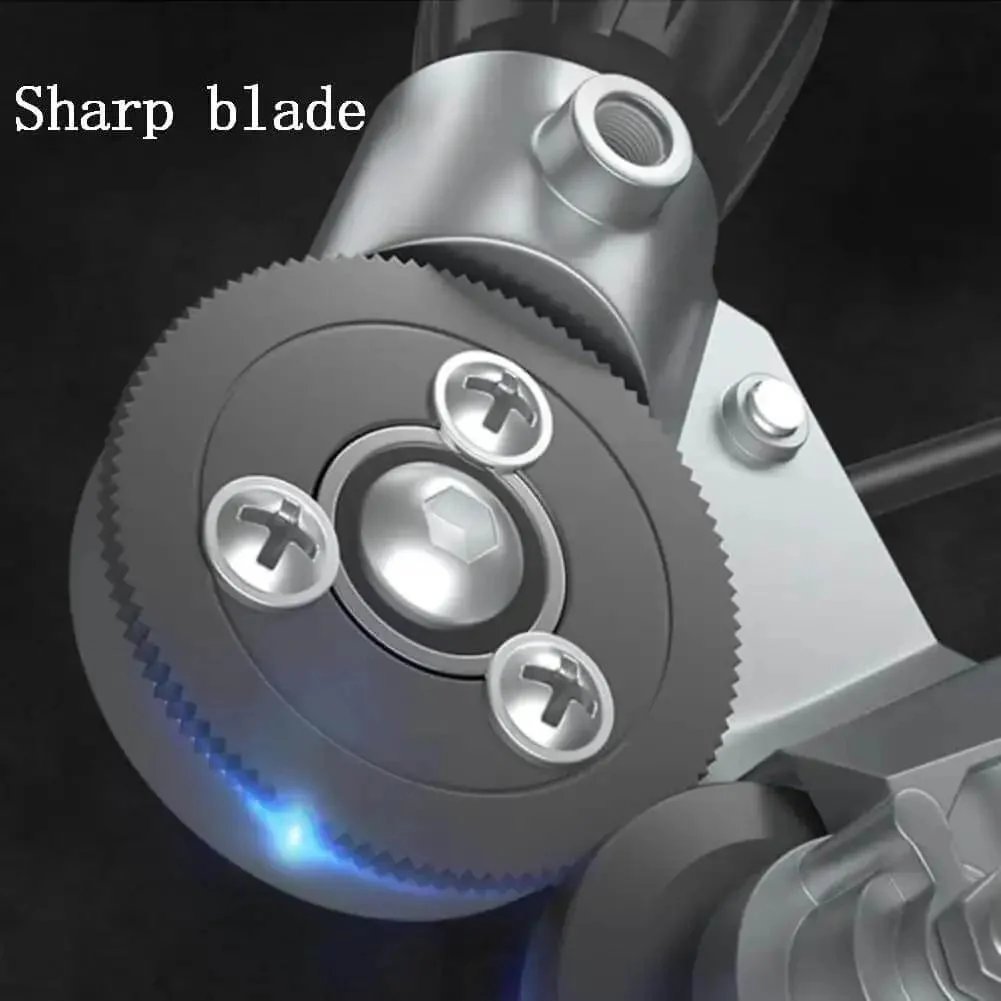 Electric Drill Plate Cutter Nibbler Attachment With Adapter For Sheet Metal Cutting Iron Steel Copper DIY Metalworking Tool Beefy High Hardness Carbon Steel Blade Delivers Sharp Fast Safe Cuts - Image 4