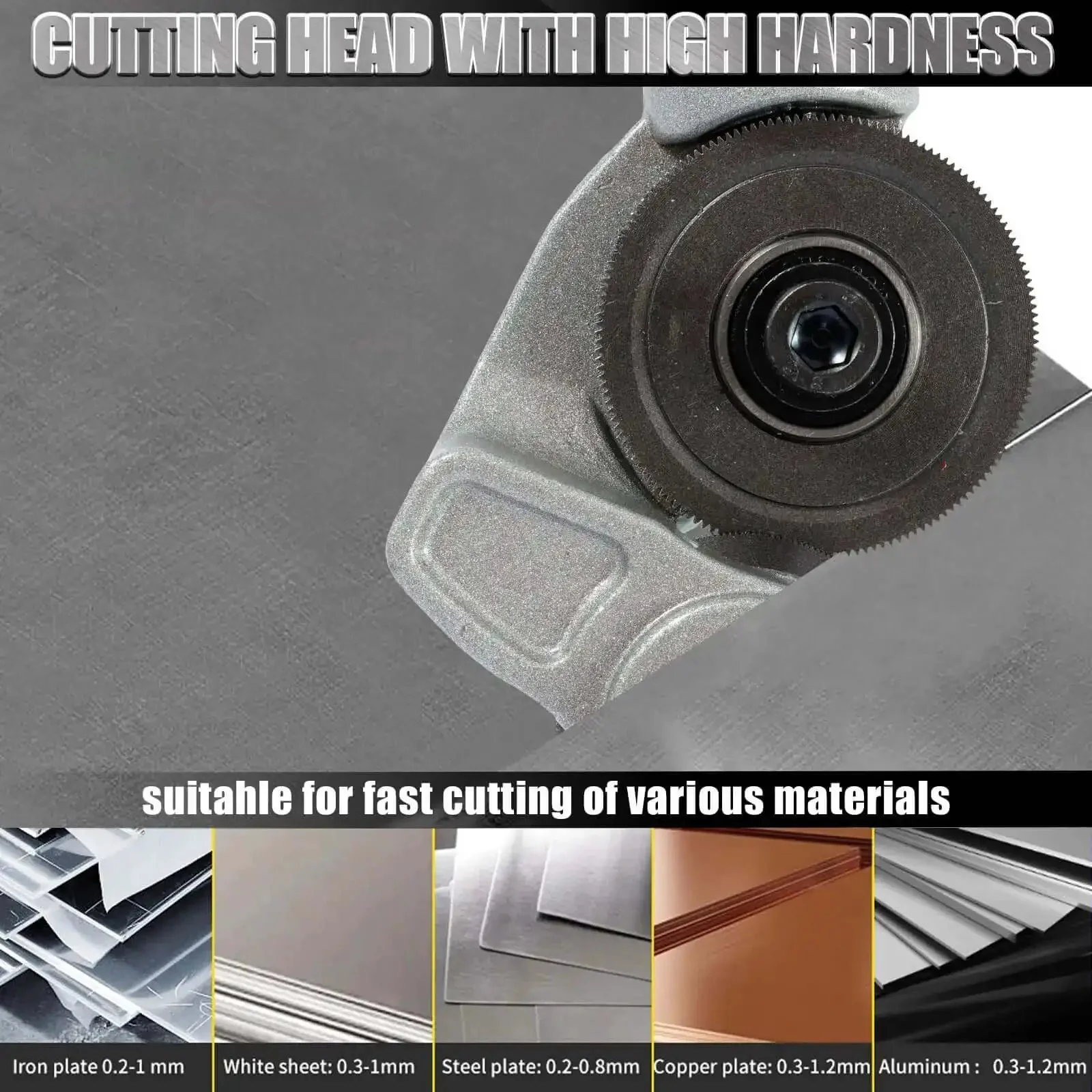 Electric Drill Plate Cutter Shear Pro Attachment For Sheet Metal Cutting High Manganese Steel Universal Version With Easy Tool Free Install And Double Serrations For Cutting Iron Copper - Image 2