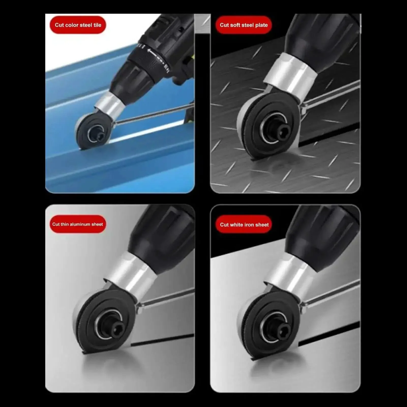 Electric Drill Refitting Plate Shears Attachment For Thin Iron Sheets 40mm Ti Steel Cutter Disc Turns Lithium And Impact Drills Into A Metal Cutter Beast For Fast Clean Cuts With No Sparks Or Burrs - Image 9