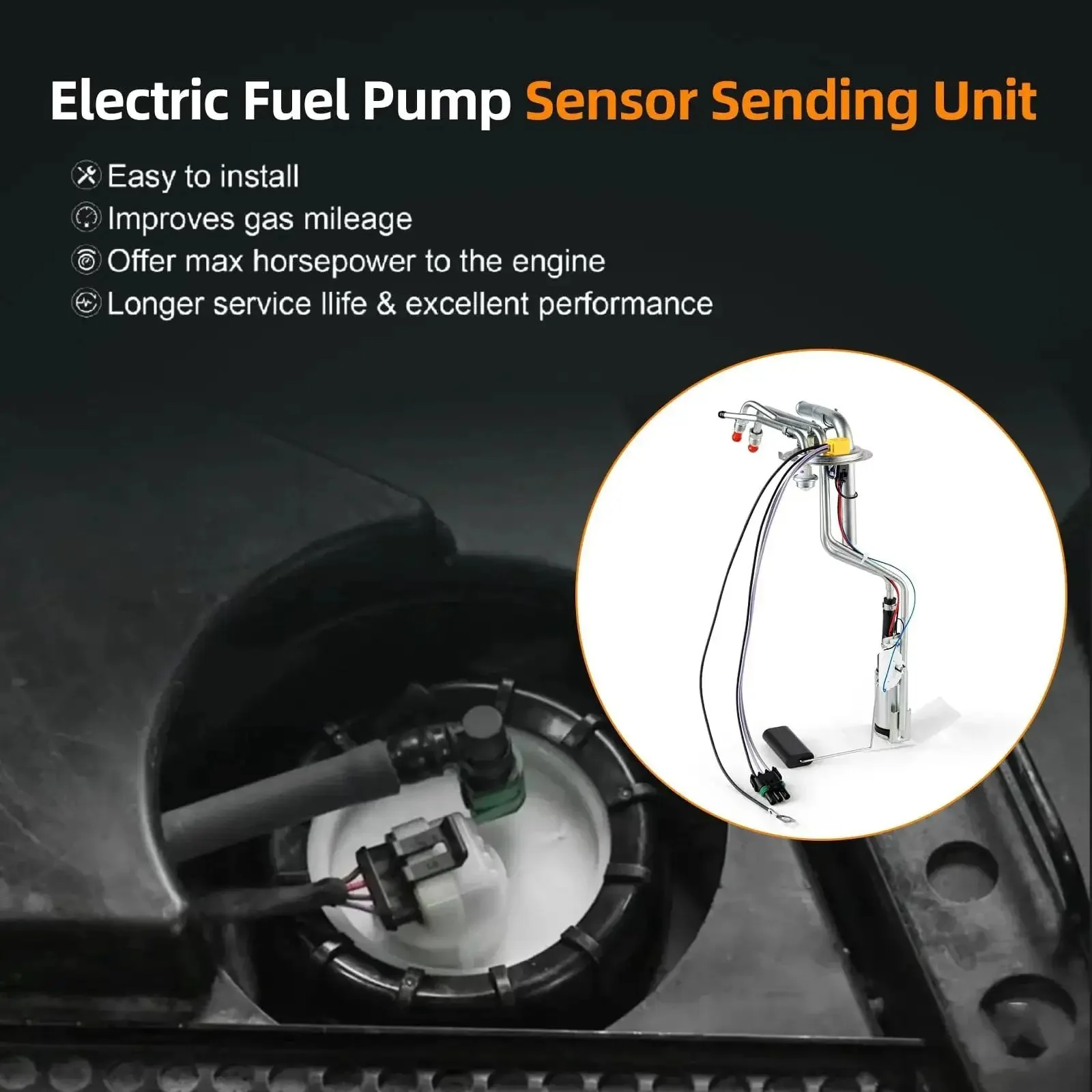 Electric Fuel Pump Assembly For Chevy And GMC Trucks 1996 1997 C1500 C2500 C3500 K1500 K2500 K3500 4.3L 5.0L 5.7L 7.4L Replace E3622S P80001S HP10001 Direct Fit Plug And Play - Image 4