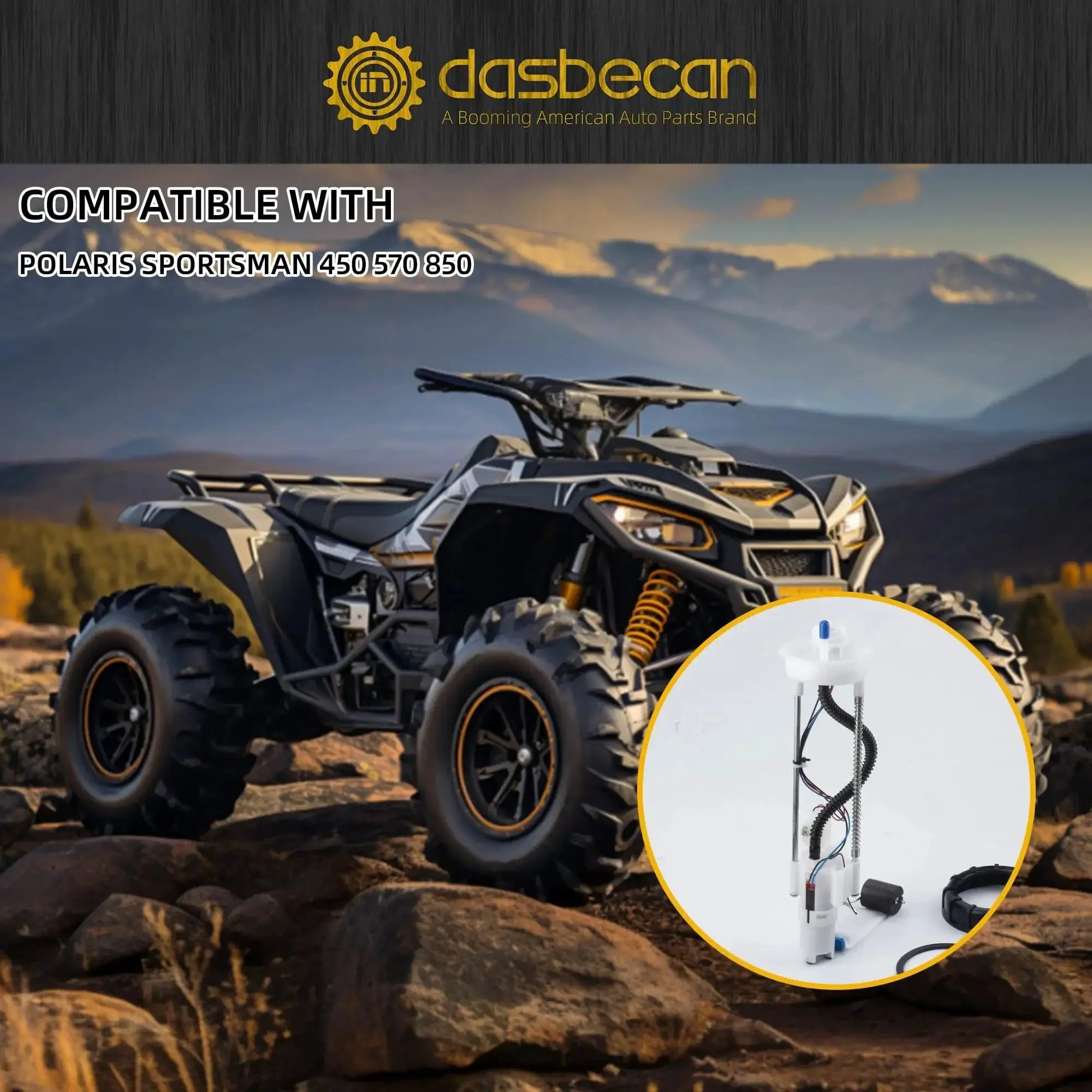 Electric Fuel Pump Assembly For Polaris Sportsman 450 570 850 1000 ATV No Fuss Install Drop In Replacement Easy Install Replaces Part Nos 2205469 47 1002 2521389 2205374 2521323 2207670 2205525 E11022 - Image 4