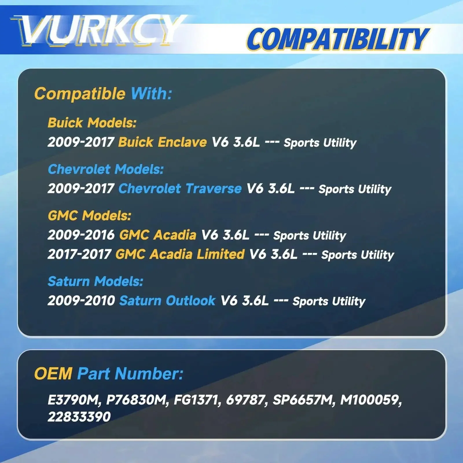 Electric Fuel Pump Assembly With Pressure Sensor For 3.6L V6 SUVs Including 2009-2017 Buick Enclave, 2009-2017 Chevrolet Traverse, 2009-2016 GMC Acadia, 2017 GMC Acadia Limited, 2009-2010 Saturn Outlook Replaces E3790M M100059 - Image 6