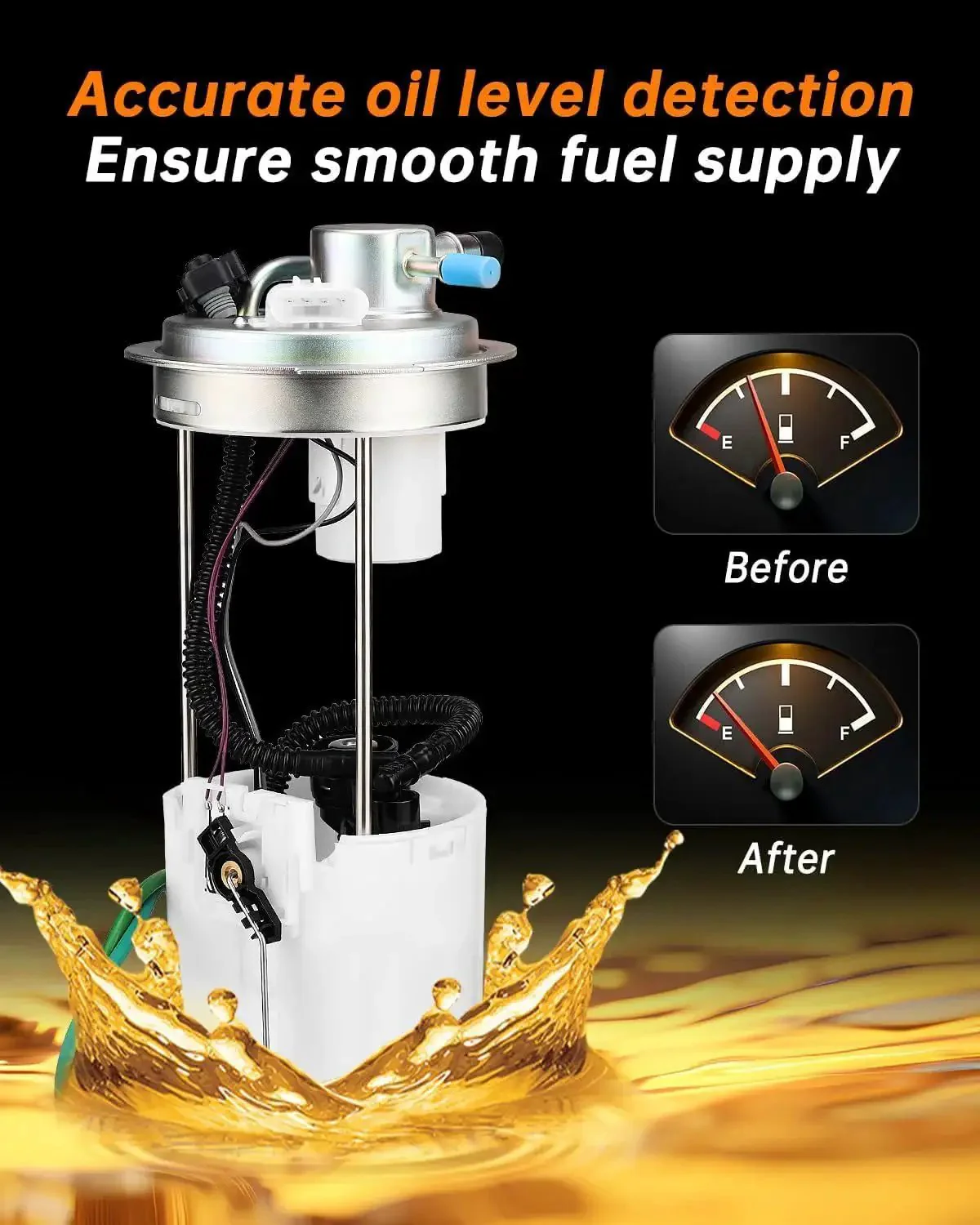 Electric Fuel Pump Module Assembly E3609M Direct Fit For 2004 Through 2007 Chevy Silverado 1500 2500 HD Classic And GMC Sierra 1500 2500 HD V6 4.3L 4.8L 5.3L 6.0L 8.1L With Pressure Sensor - Image 4