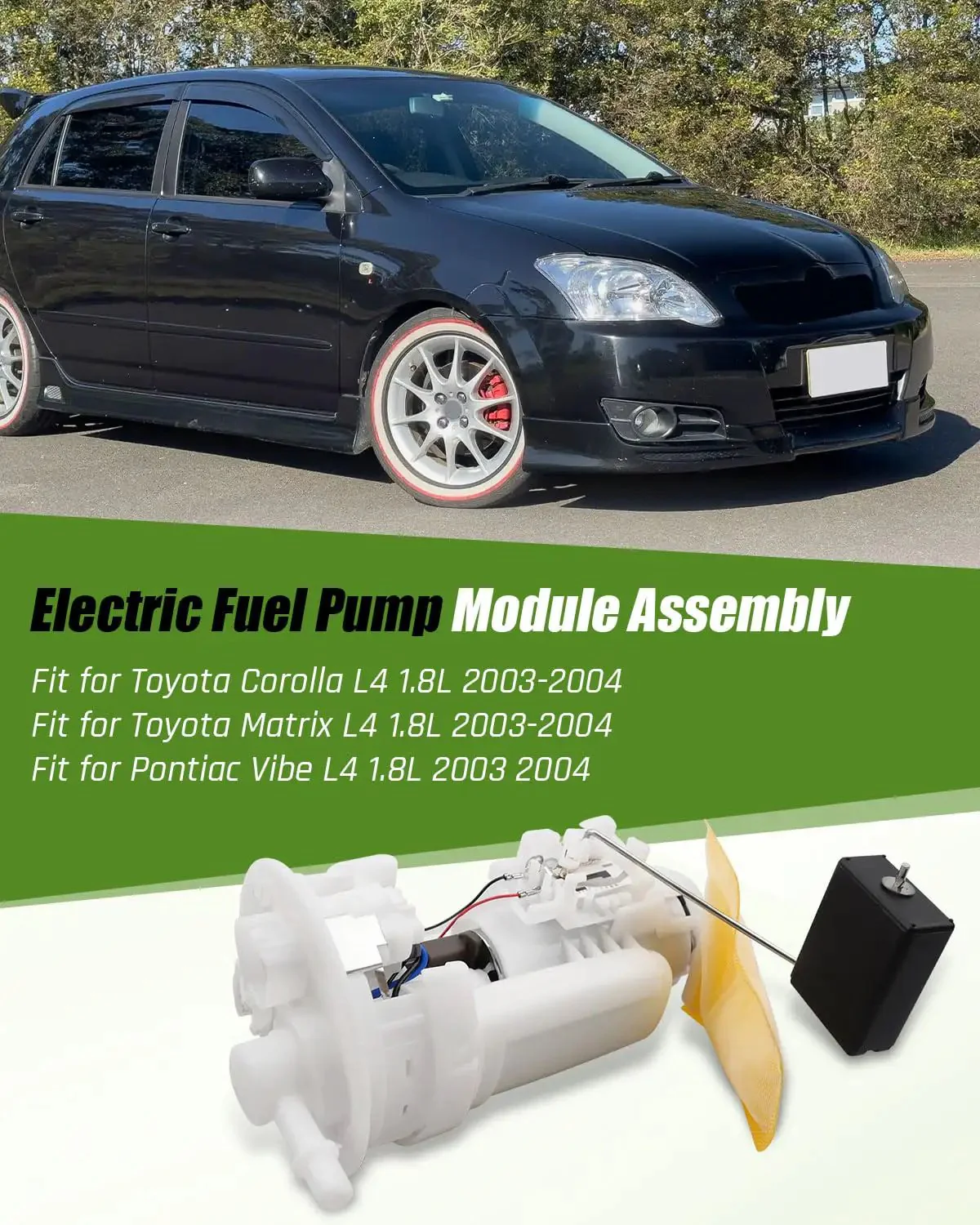 Electric Fuel Pump Module Assembly For 2003 2004 Toyota Corolla Matrix And Pontiac Vibe 1.8L L4 Engines Replacement Pump With Easy Install Plug And Play And Reliable Performance - Image 6