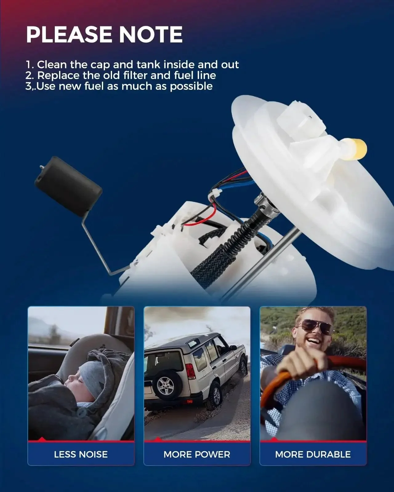 Electric Fuel Pump Module Assembly For Ford Escape 1.6L, 2.0L, 1.5L And Lincoln MKC 2.0L Direct Replacement Fits 2013 To 2019 Models With High Flow, Durable Construction, Easy Install, OEM-Quality Performance, Replaces Worn Or Failing Pump - Image 2