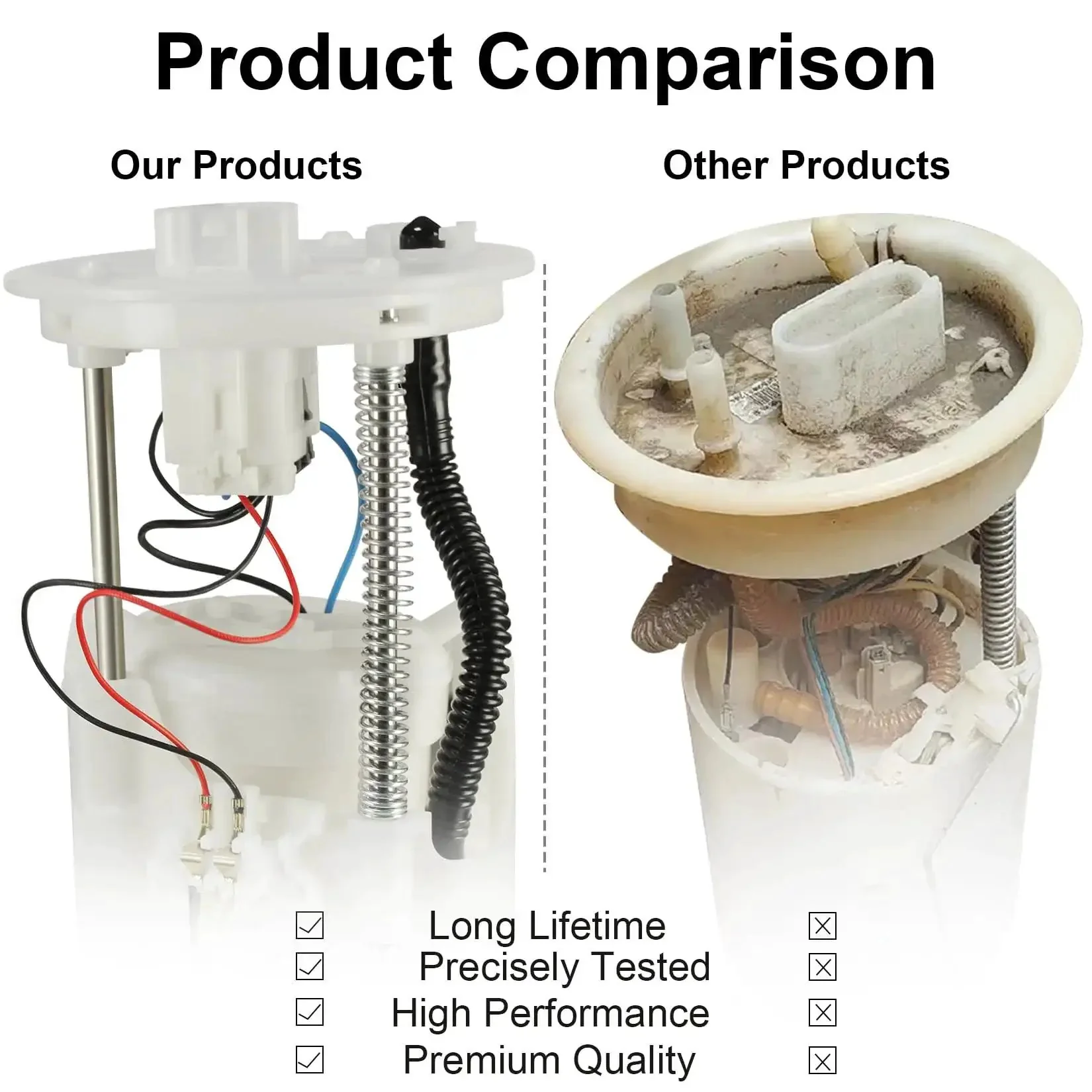 Electric Fuel Pump Module Assembly For Toyota Camry 2007-2011 2.4L 2.5L L4 With California Emissions Replaces E8937M FG1170 P76796M Also Fits 2007-2008 Solara Improves Fuel Delivery And Efficiency Direct OEM Replacement - Image 3